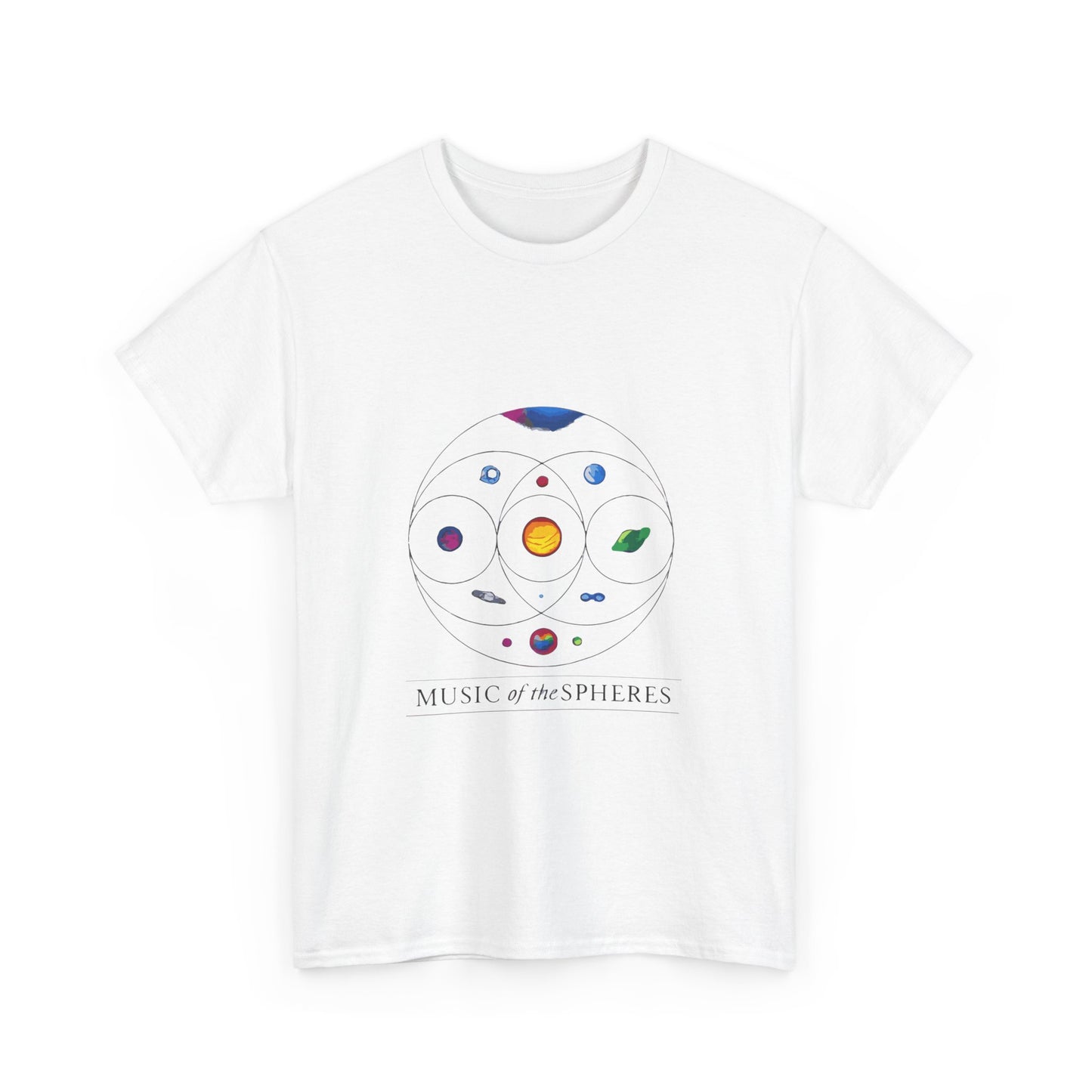 Colorful Planetary Orbit Diagram Unisex Cotton Tee