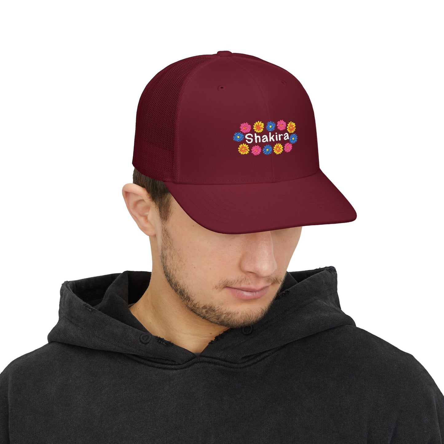 Retro Floral Groove Snapback Trucker cap