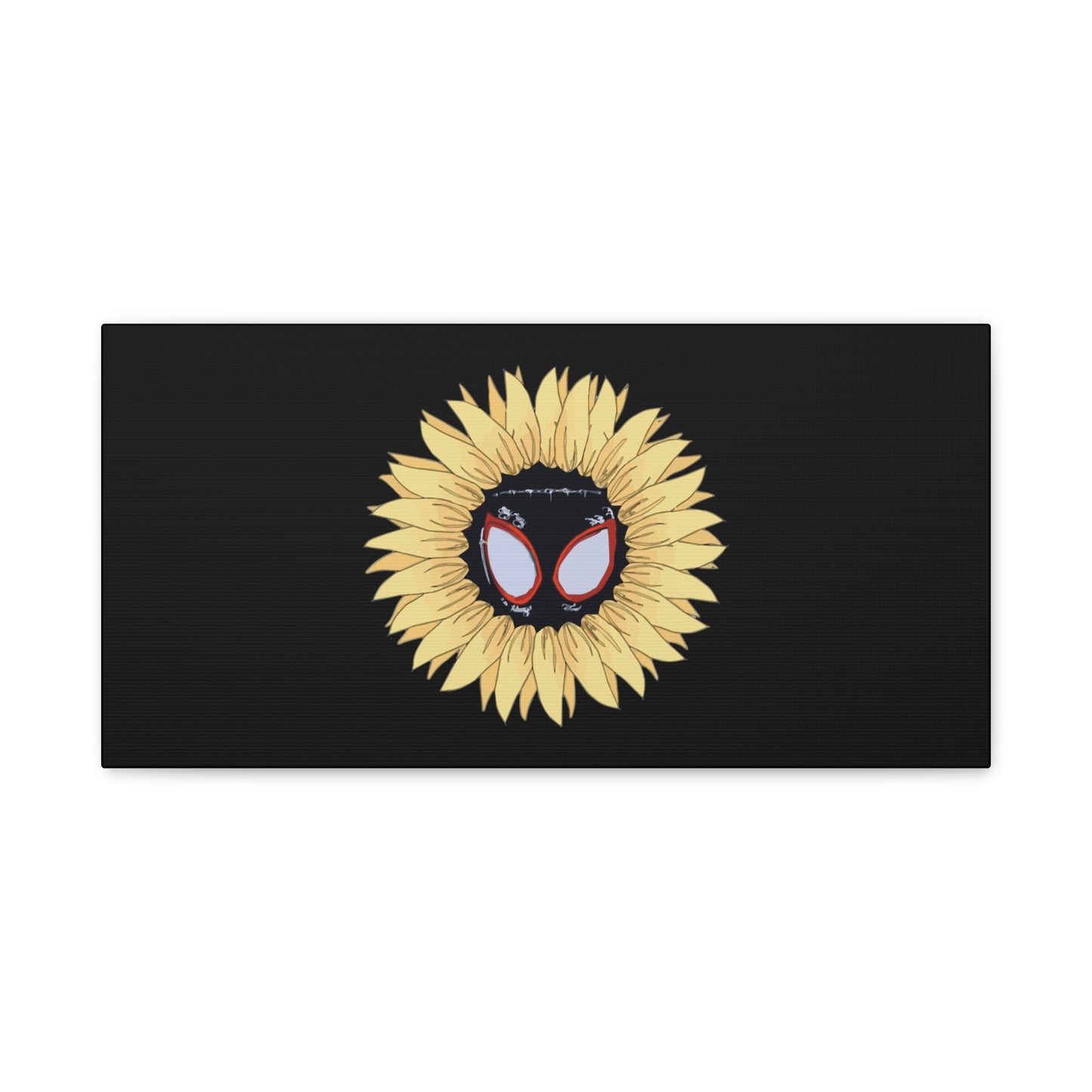 Sunflower Mask Illustration Canvas
