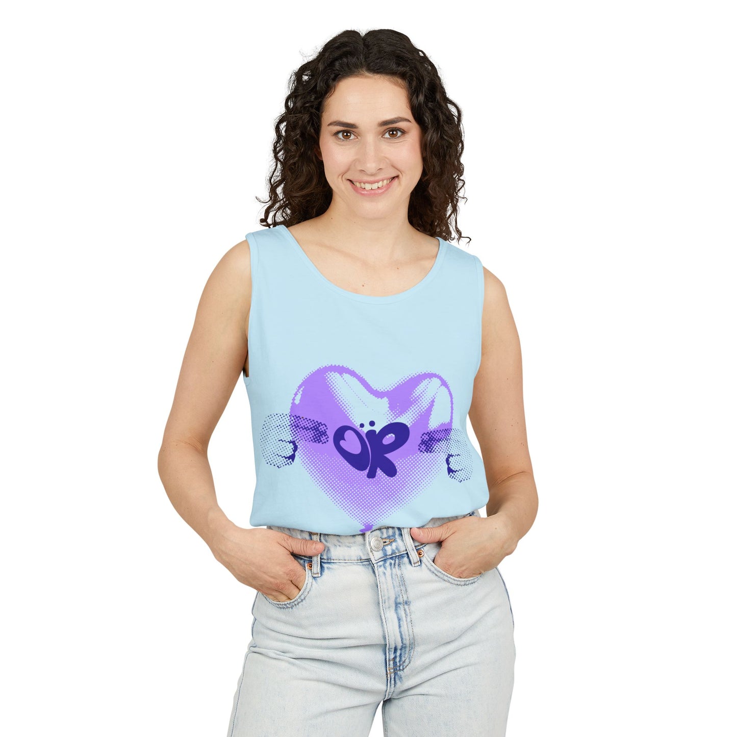 Heart Balloon OR Pop Art-Dyed Tank Top