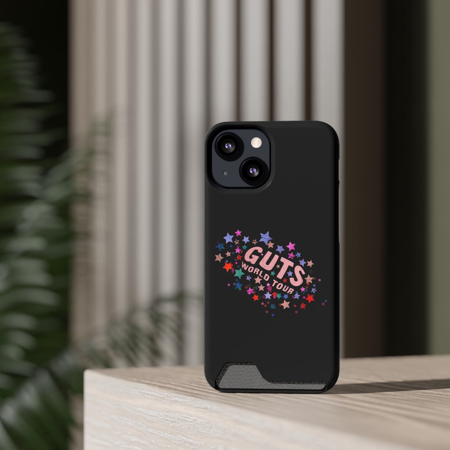 Phone Case + Card Holder For Iphone 13 – Olivia Rodrigo Guts World Tour | Black Edition