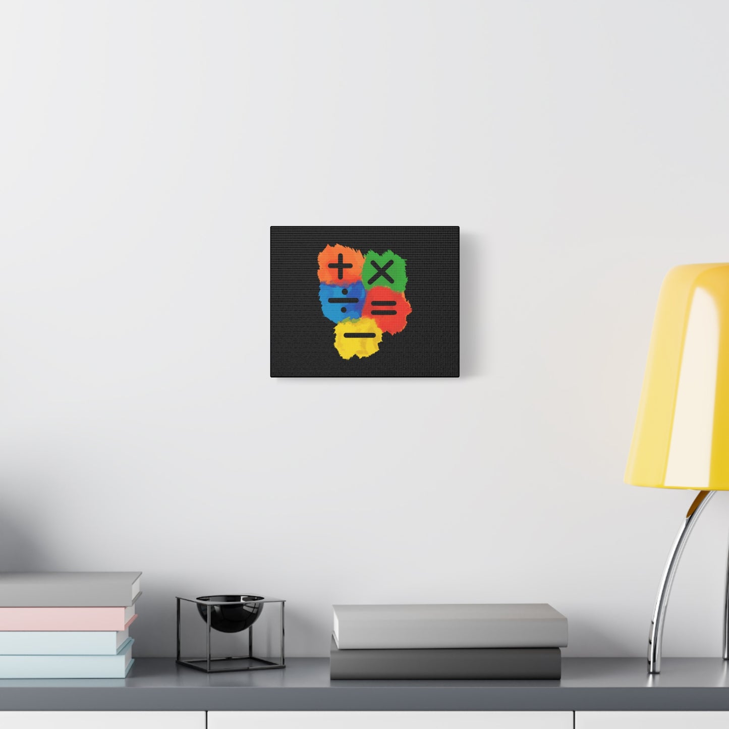 Orange Equals Symbol Matte Canvas
