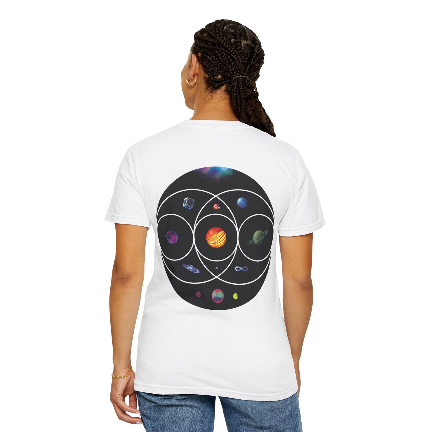 Unisex Garment-Dyed T-Shirt Inspired by Coldplay’s Illustration Concept_B