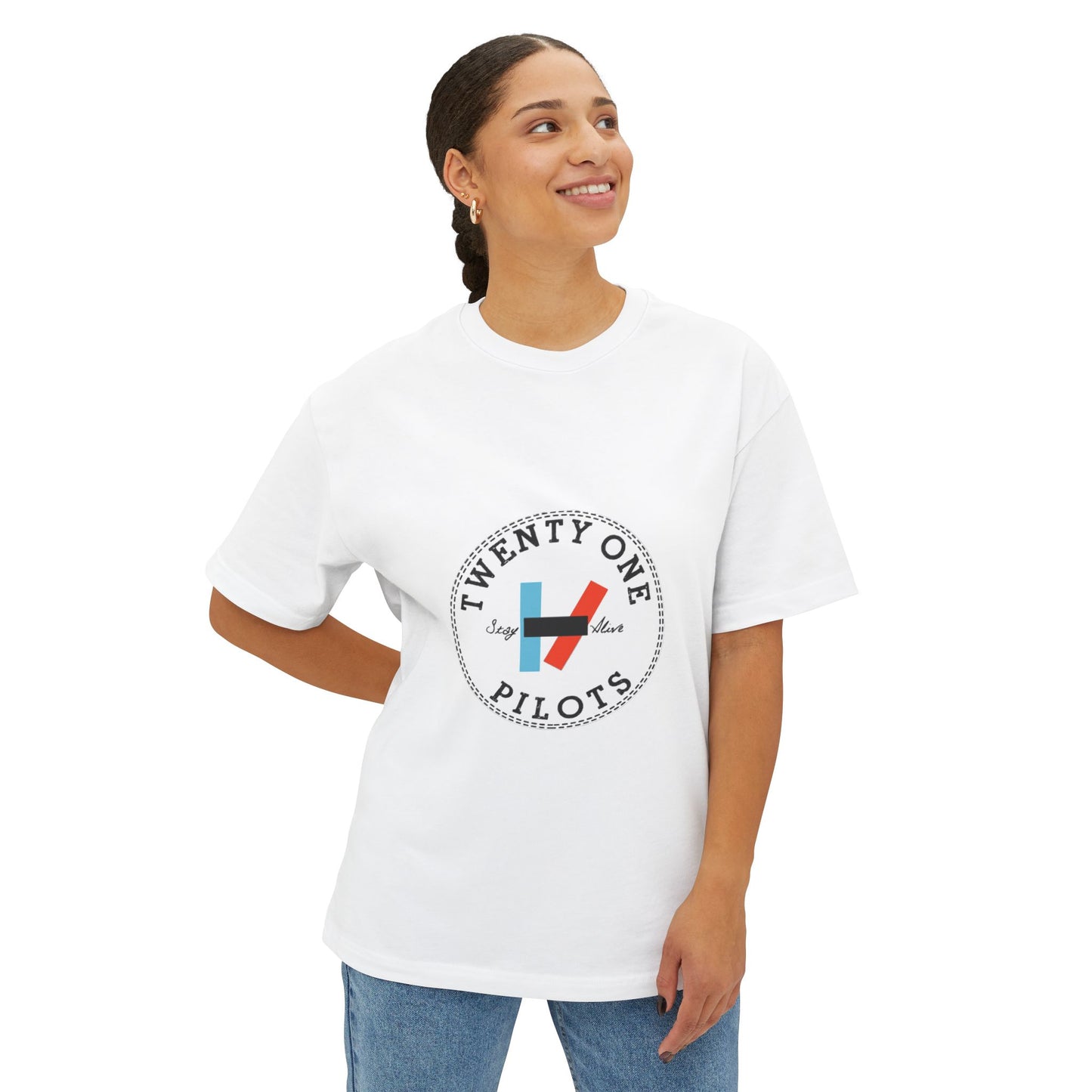 Trident Glow Unisex Oversized Boxy Tee