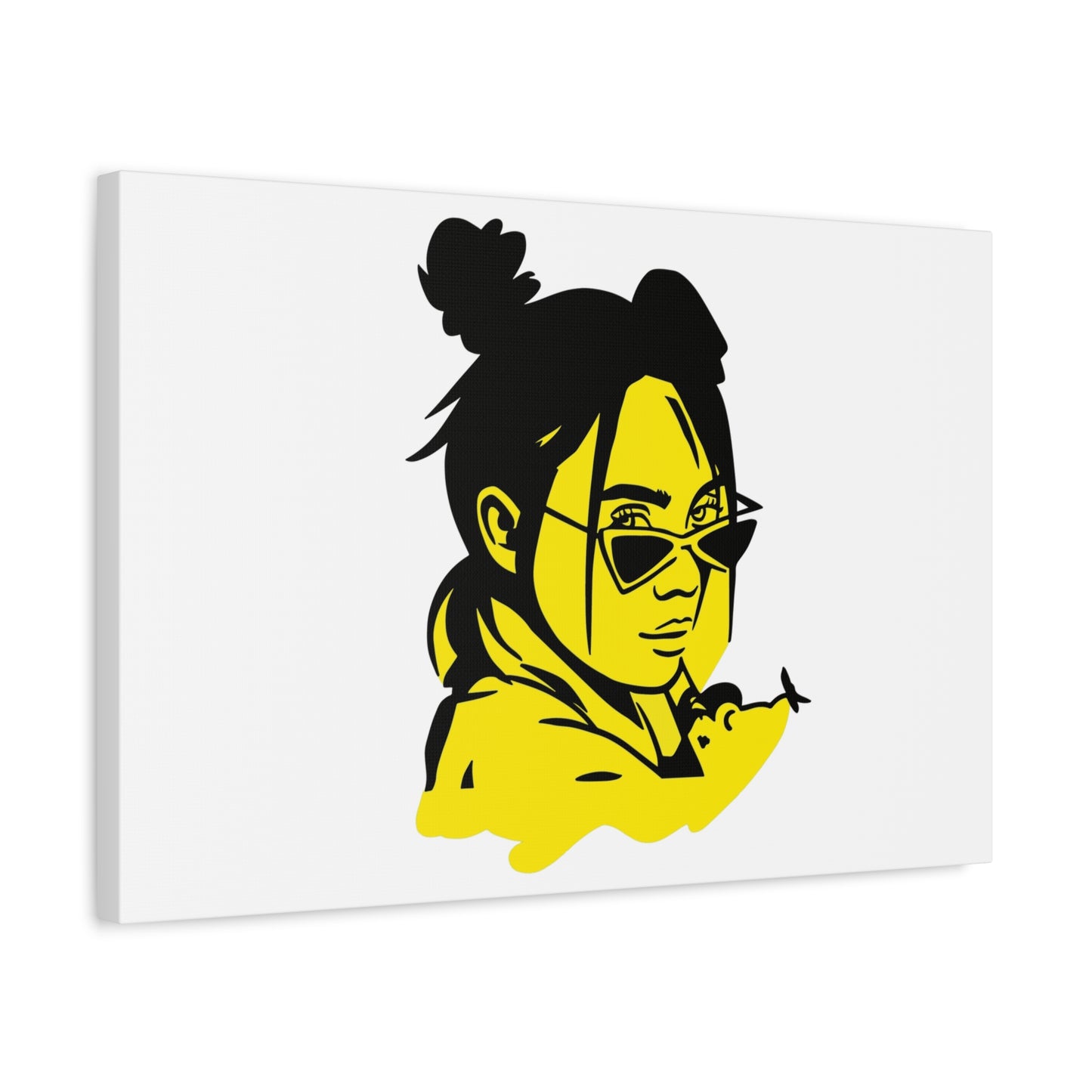 Neon Mood Portrait Matte Canvas