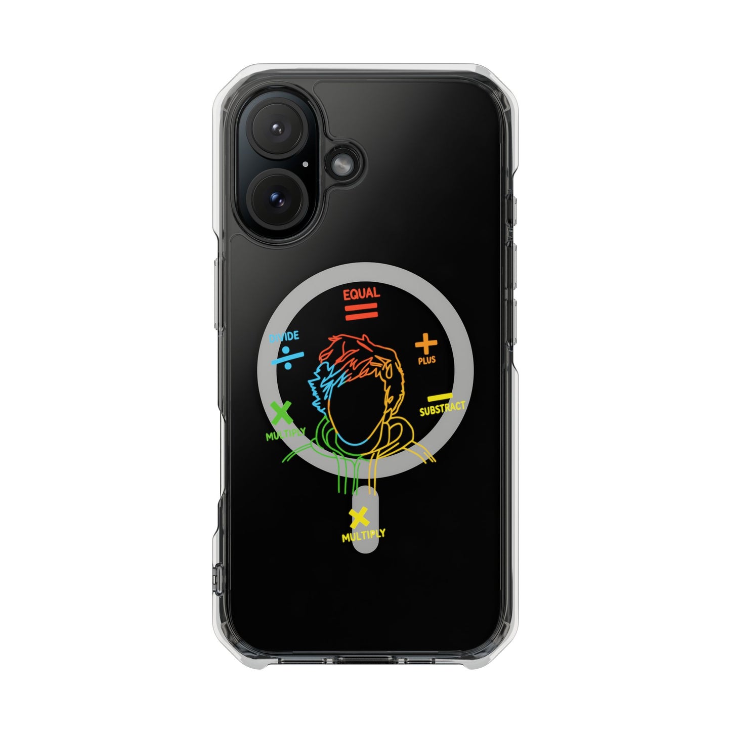 Minimalist Divide Symbol with Brush Magnetic Clear Impact Case