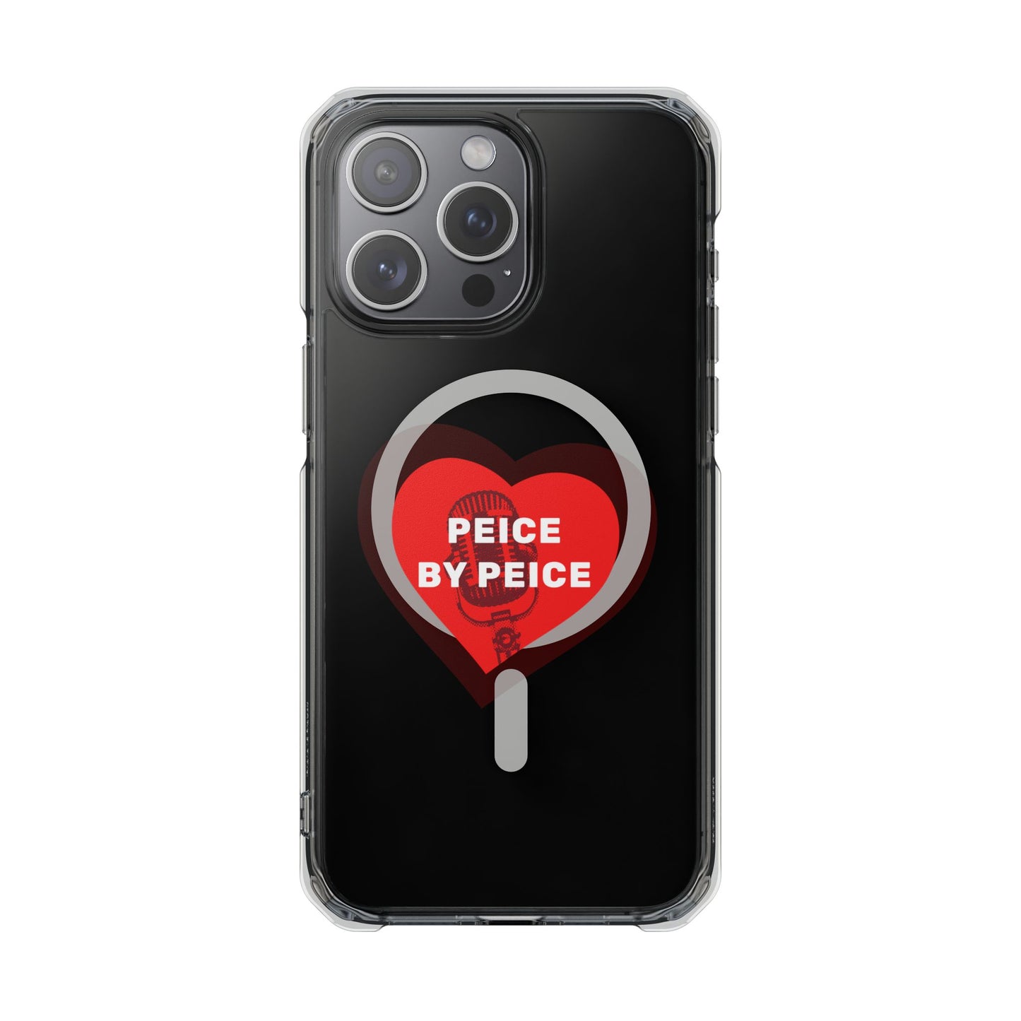 Piece by Piece Mic Drop Magnetic clear Impact Case