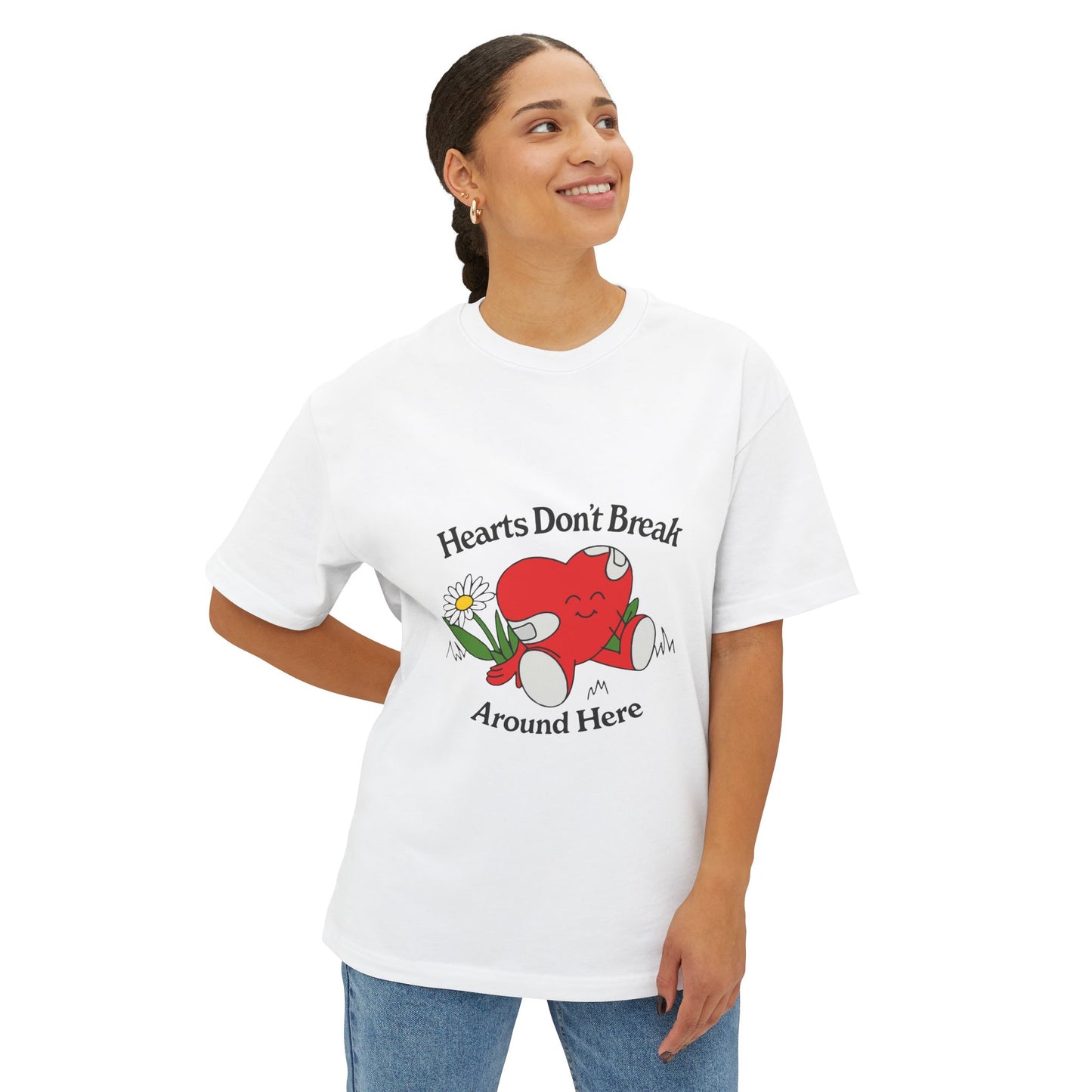 Abstract Guitar Sketch Oversized Boxy Tee