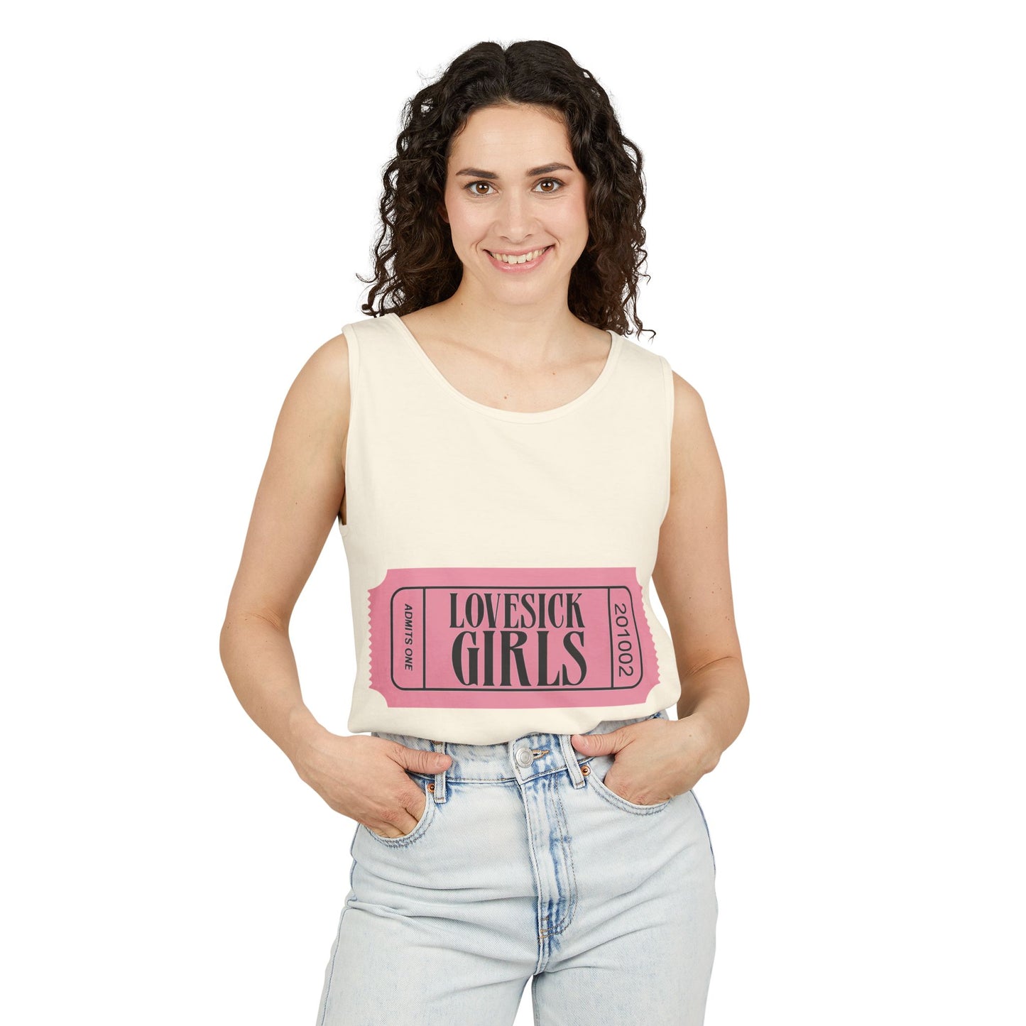 Lovesick Girls Ticket – Dyed Tank Top