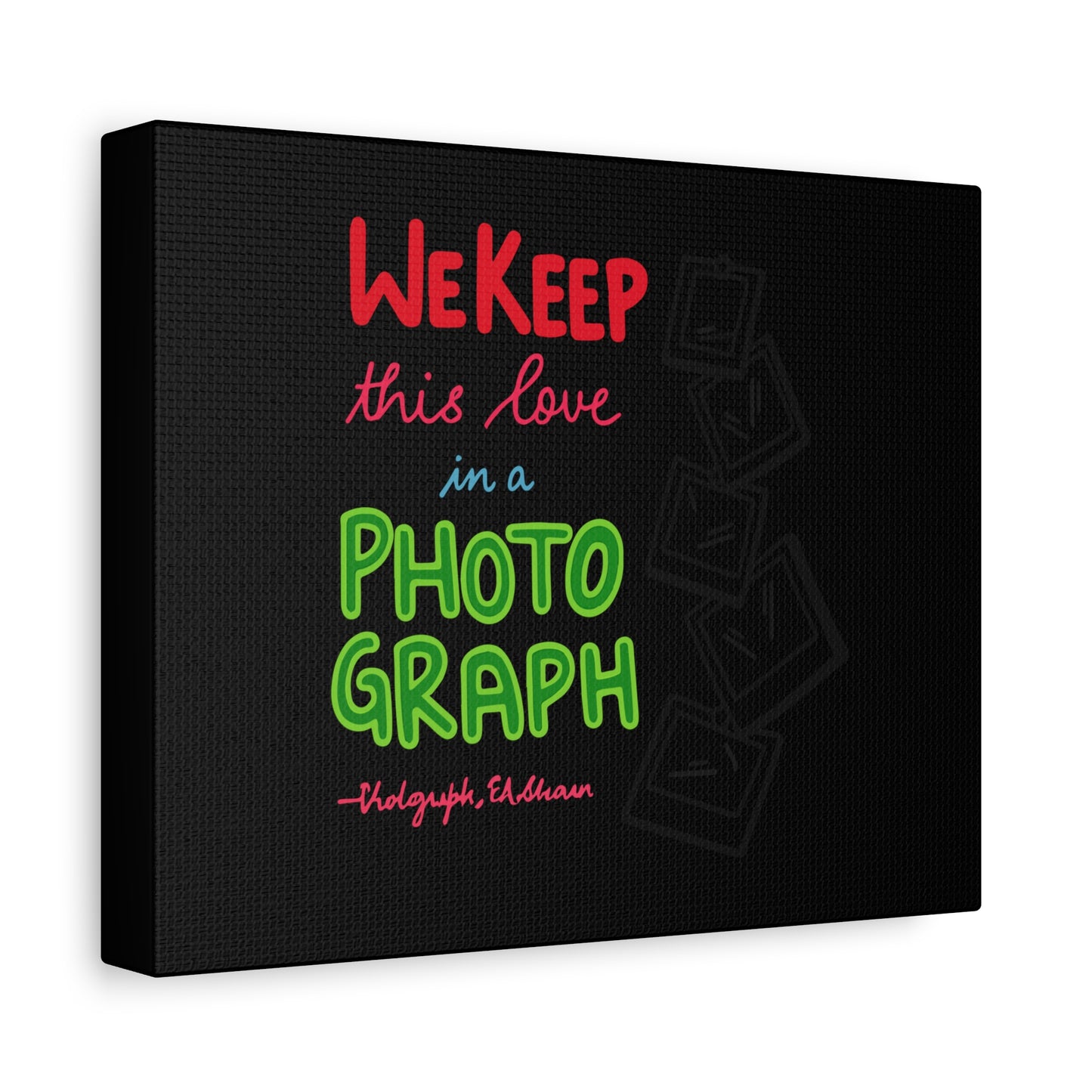 White Paw Print Matte Canvas