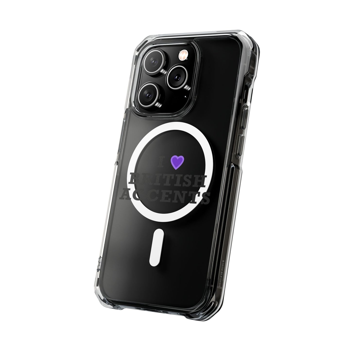 I Love British Accents Magnetic Clear Impact Case