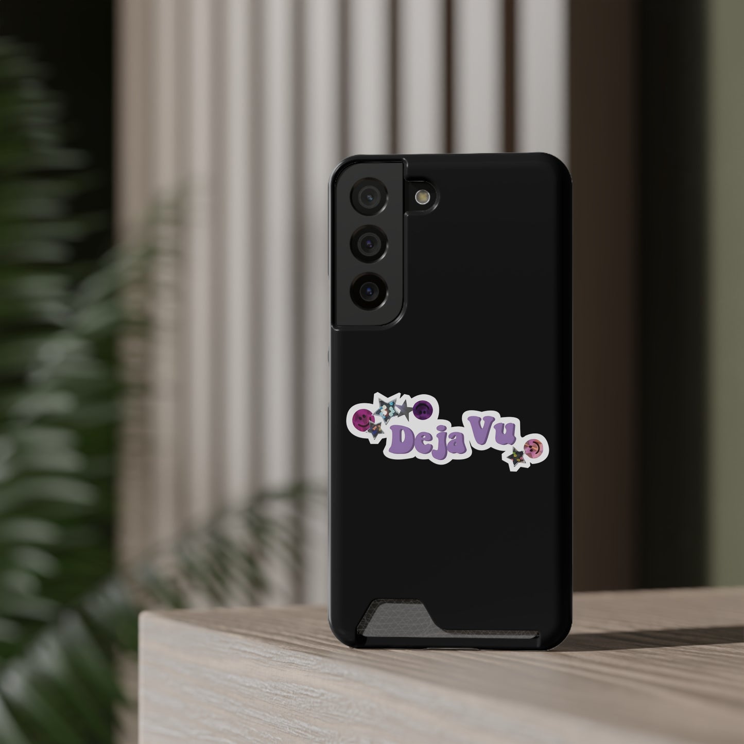 Phone Case + Card Holder For Samsung S21 to S22 – Olivia Rodrigo Deja Vu | Black Edition
