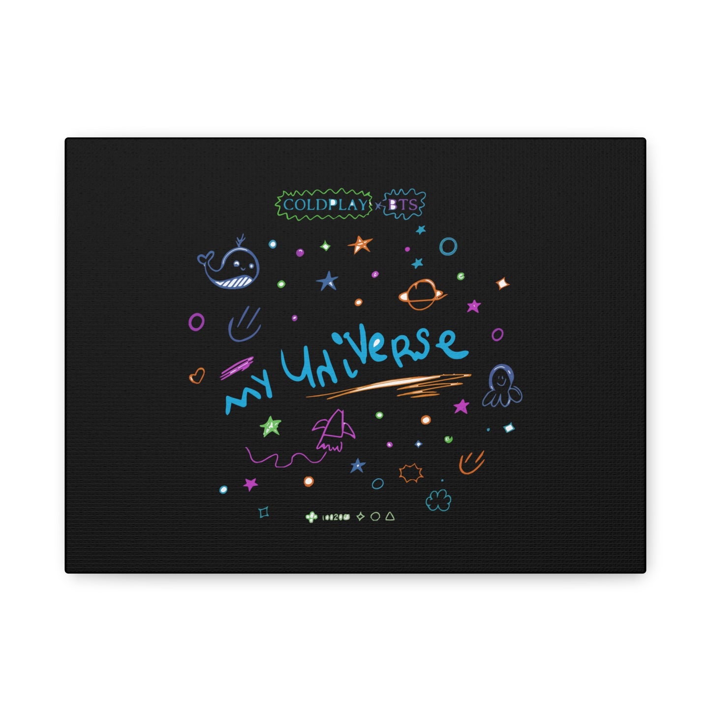 Neon Space Doodles Canvas