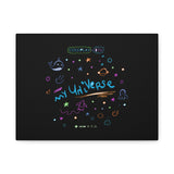 Neon Space Doodles Canvas