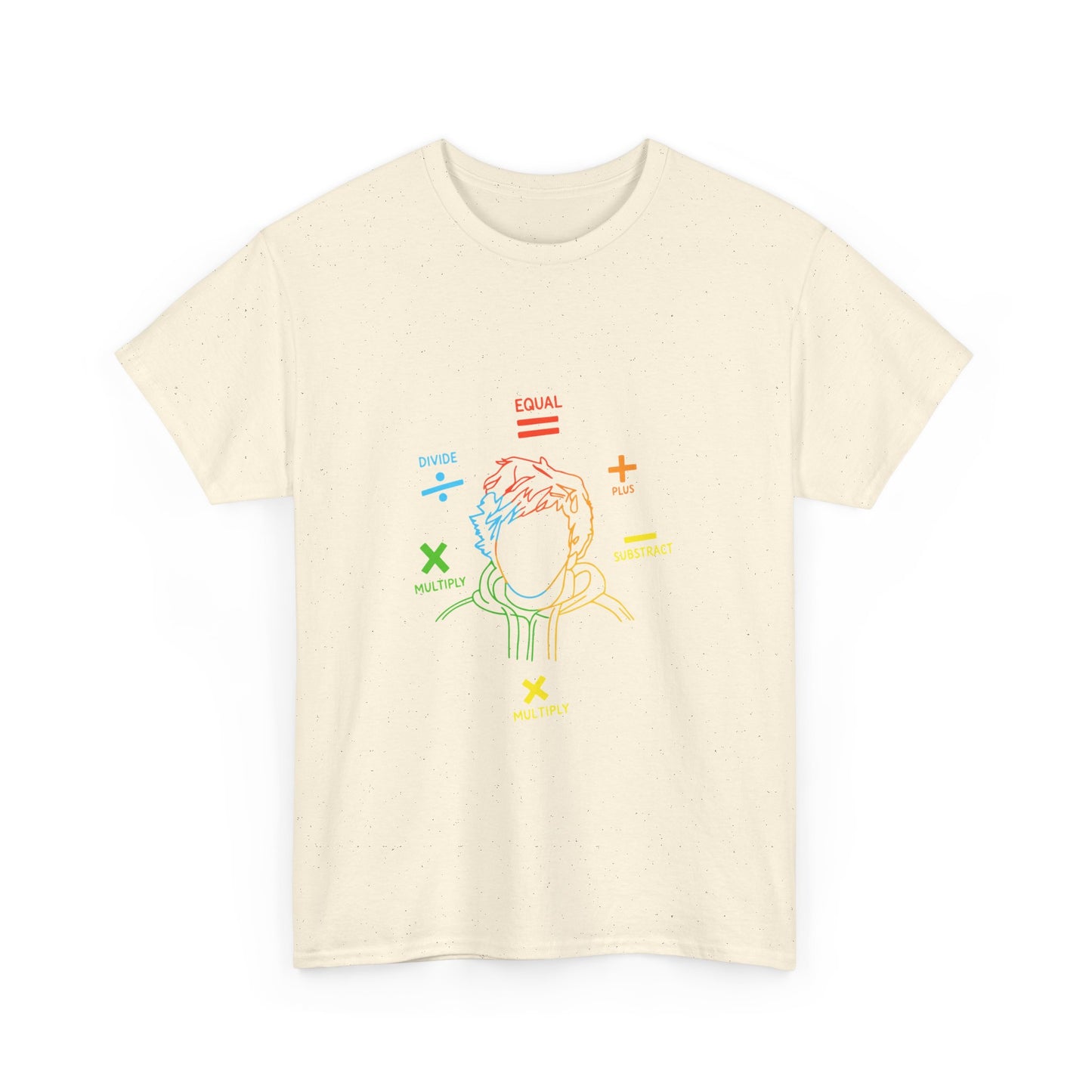 Minimalist Divide Symbol with Brush Unisex Heavy Cotton Tee