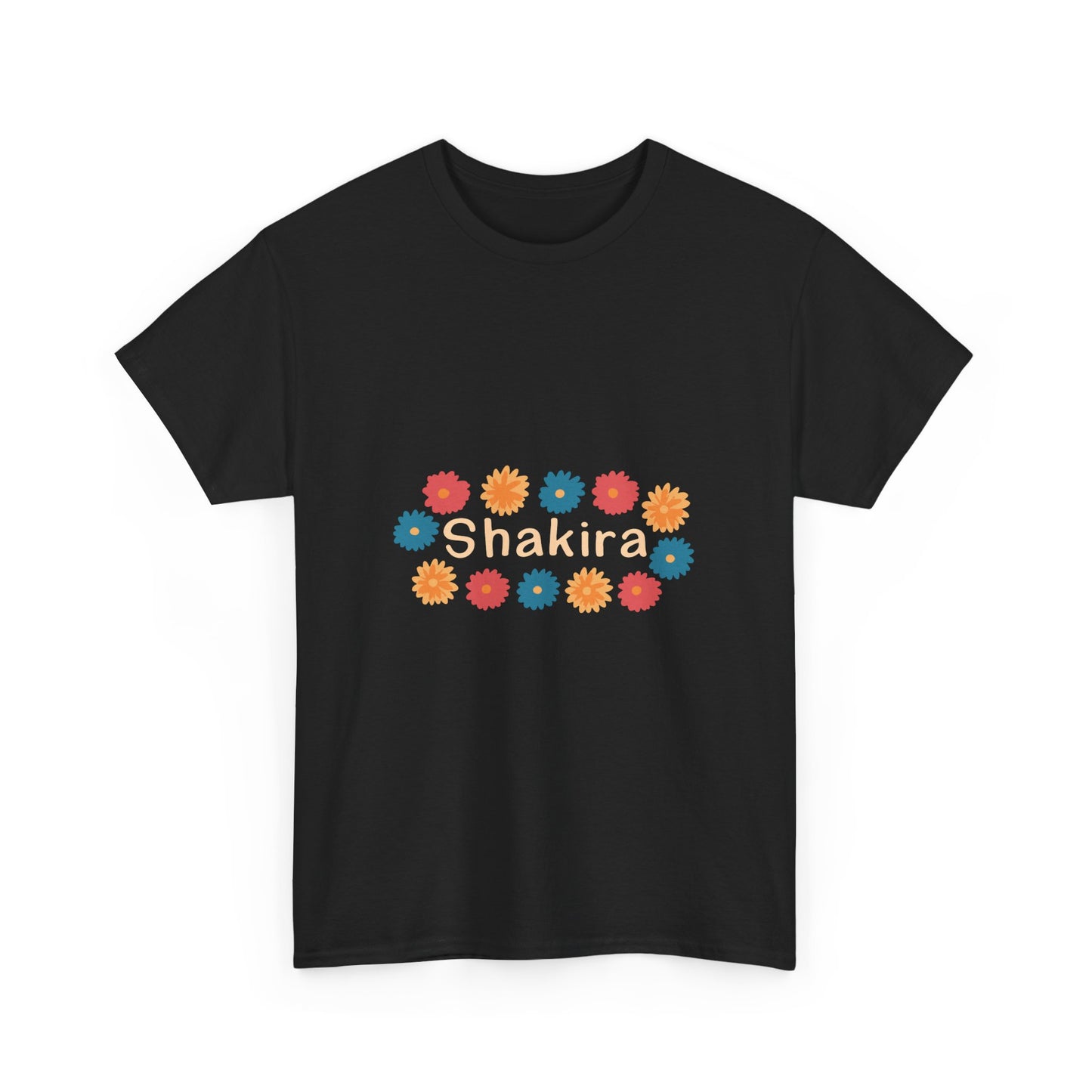 Retro Floral Groove Unisex Heavy cotton tee