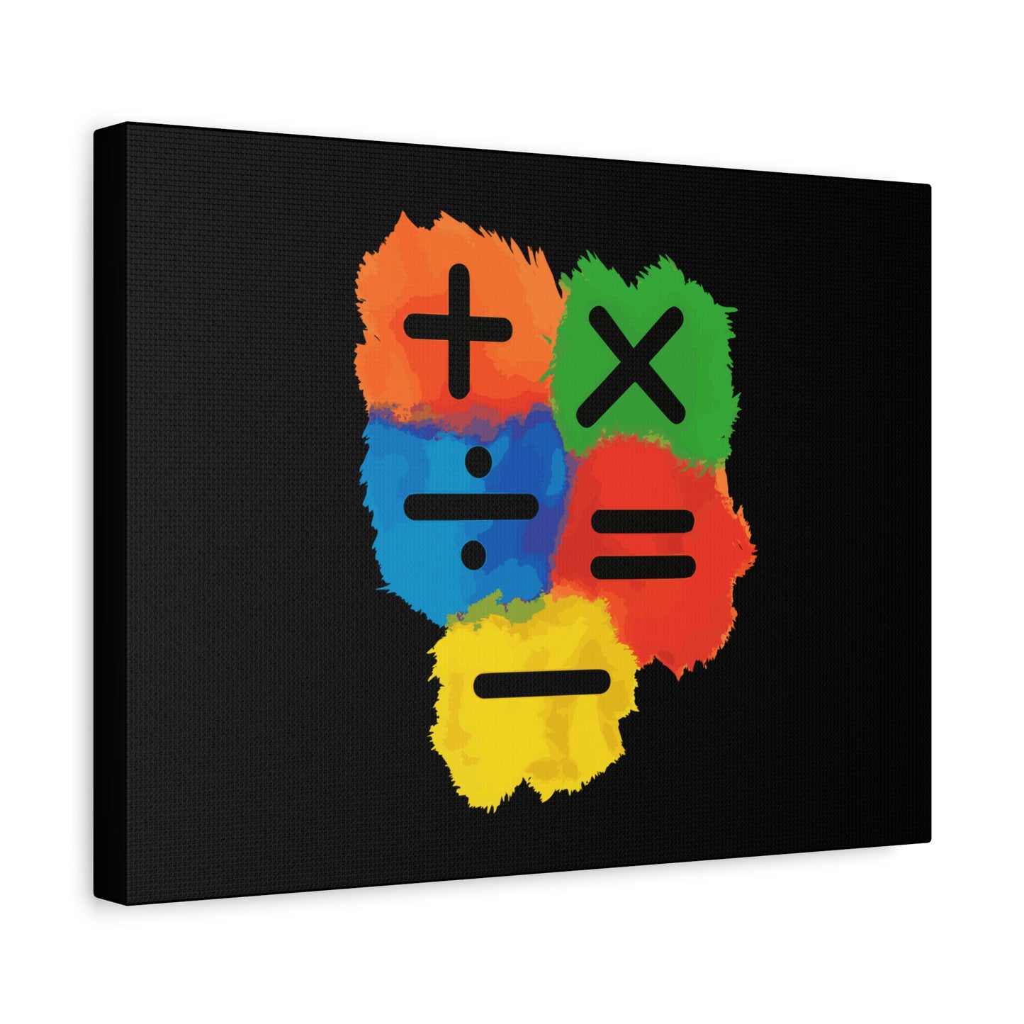 Orange Equals Symbol Matte Canvas