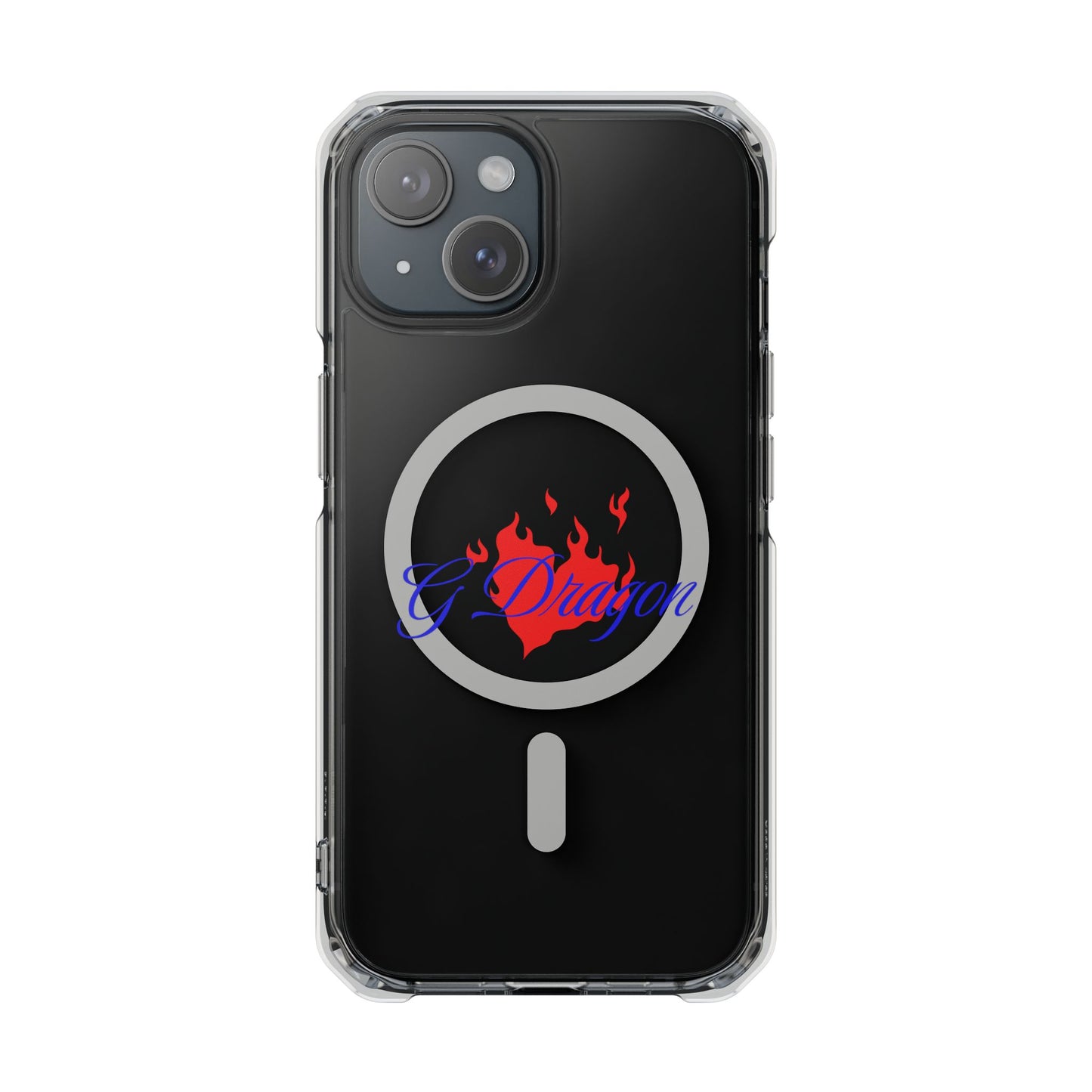 Heart on Fire Bold Script Magnetic Clear Impact Case