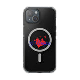 Heart on Fire Bold Script Magnetic Clear Impact Case