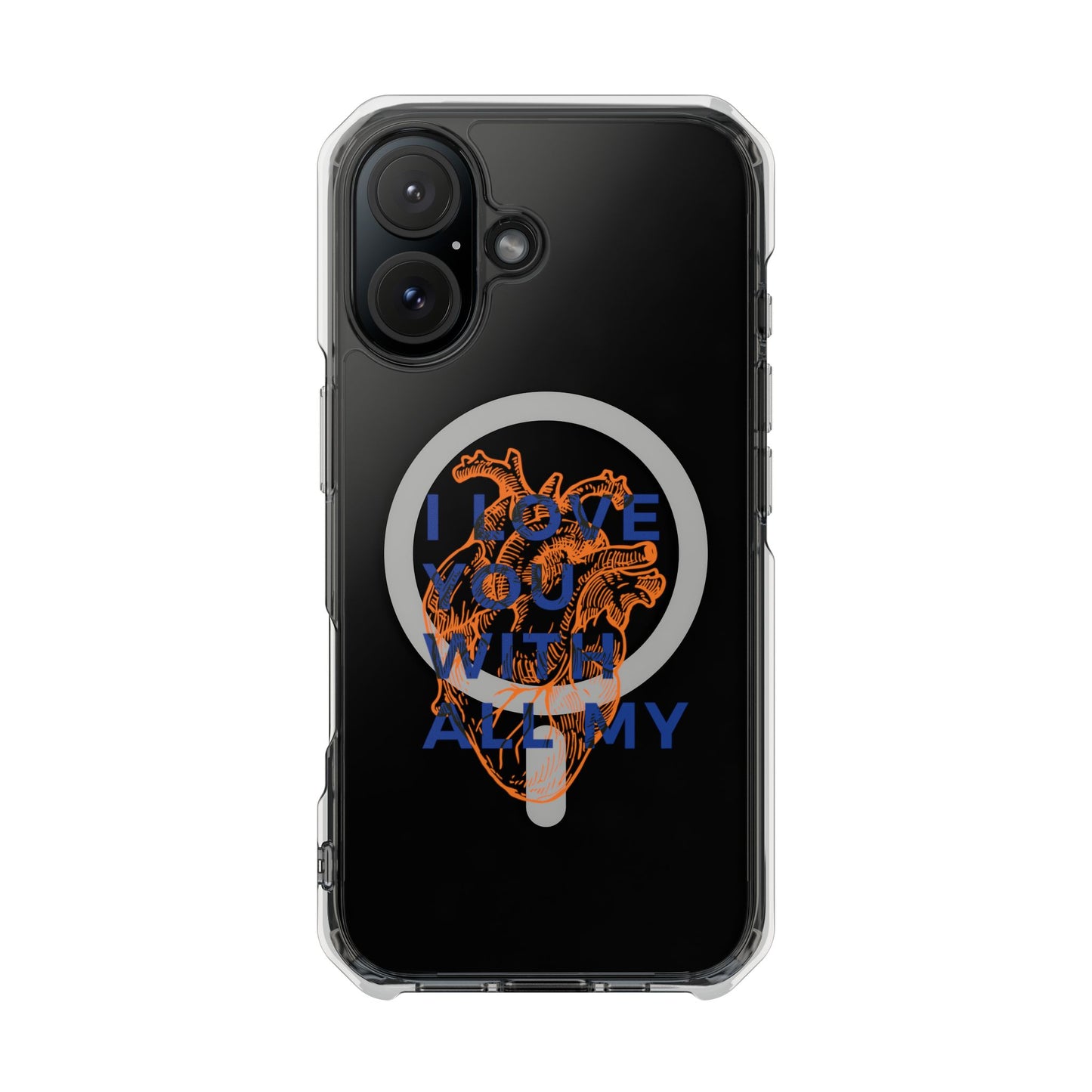 All My Heart Anatomical Art Magnetic Clear Impact case