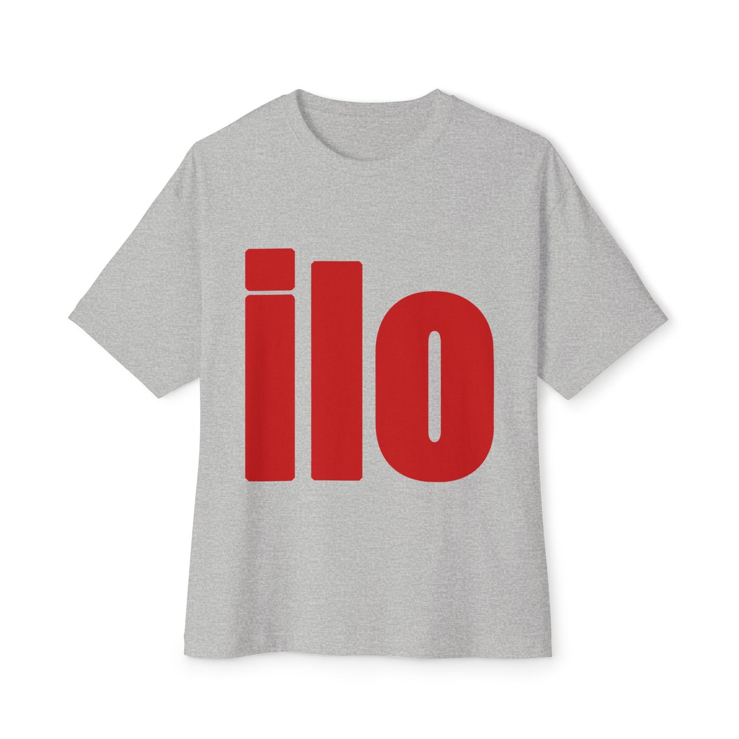 ILO Bold Red Block Unisex Oversized Tee