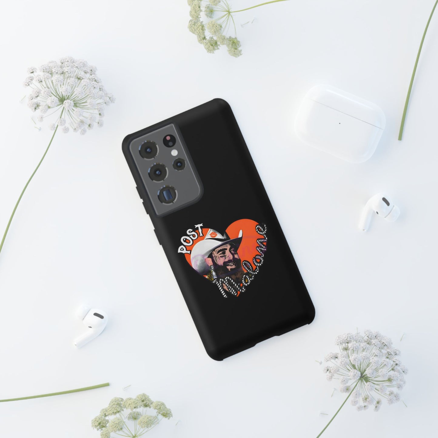 Tough Samsung Case (S20–S25) – Post Malone Heart Design