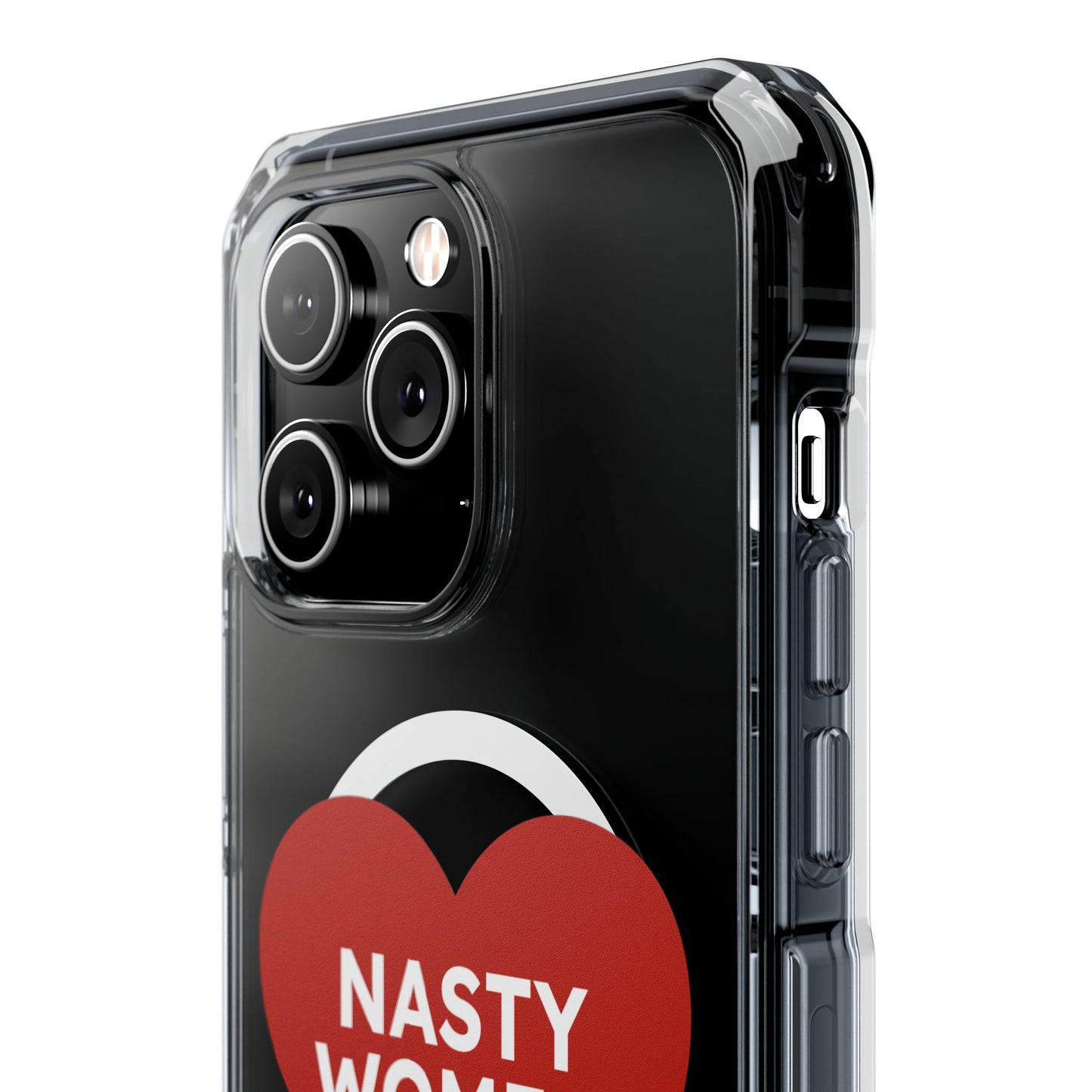 Nasty Women Heart Magnetic Clear Impact cases