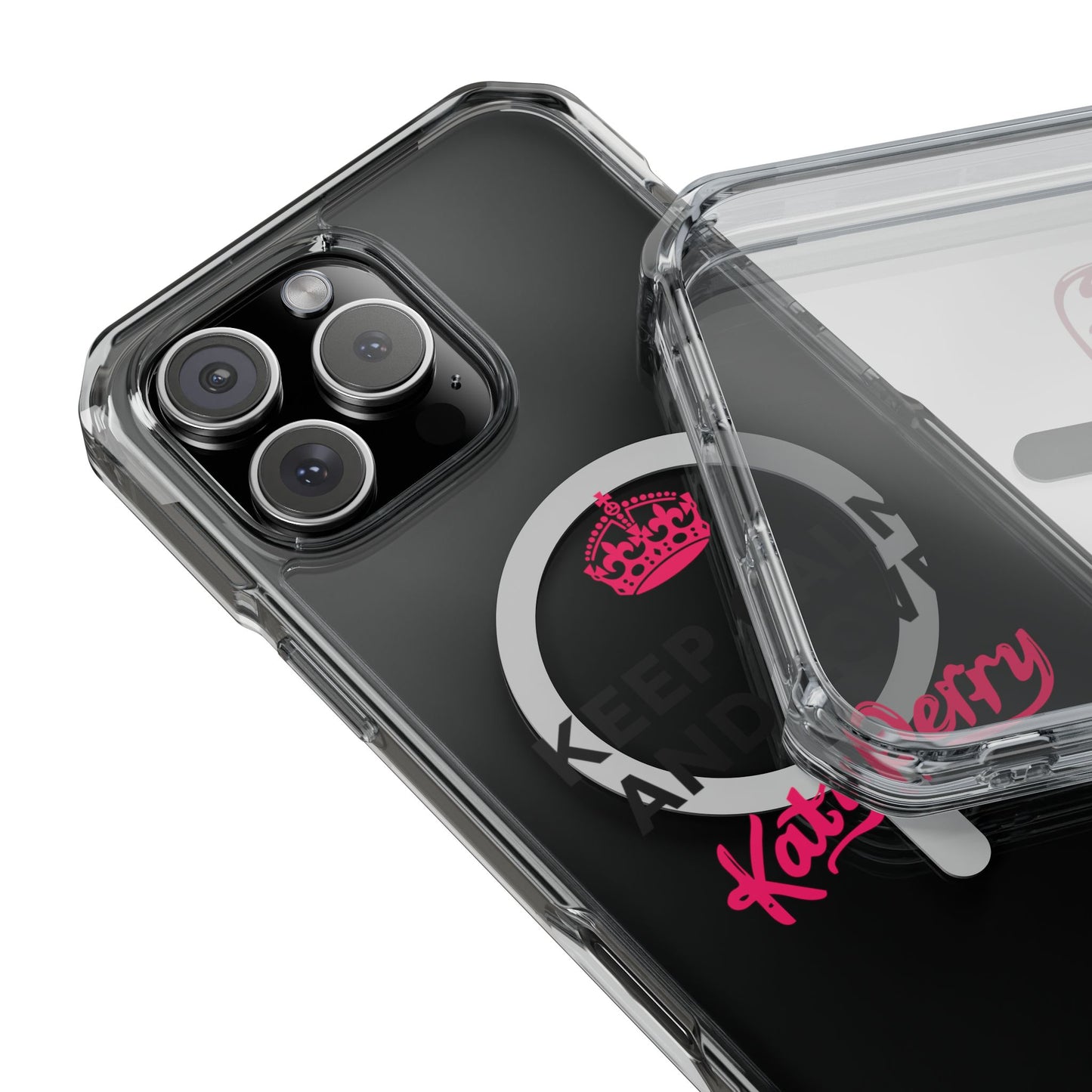 Crown over Katy Perry Signature” Magnetic Clear Impact cases