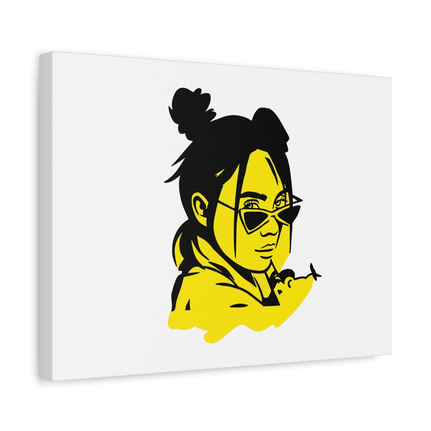 Neon Mood Portrait Matte Canvas