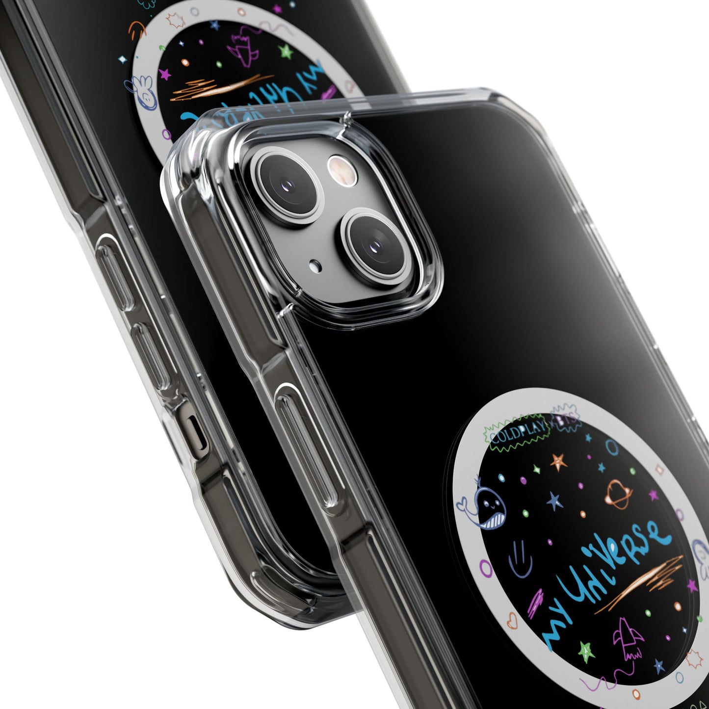 Neon Space Doodles Magnetic Clear Impact case