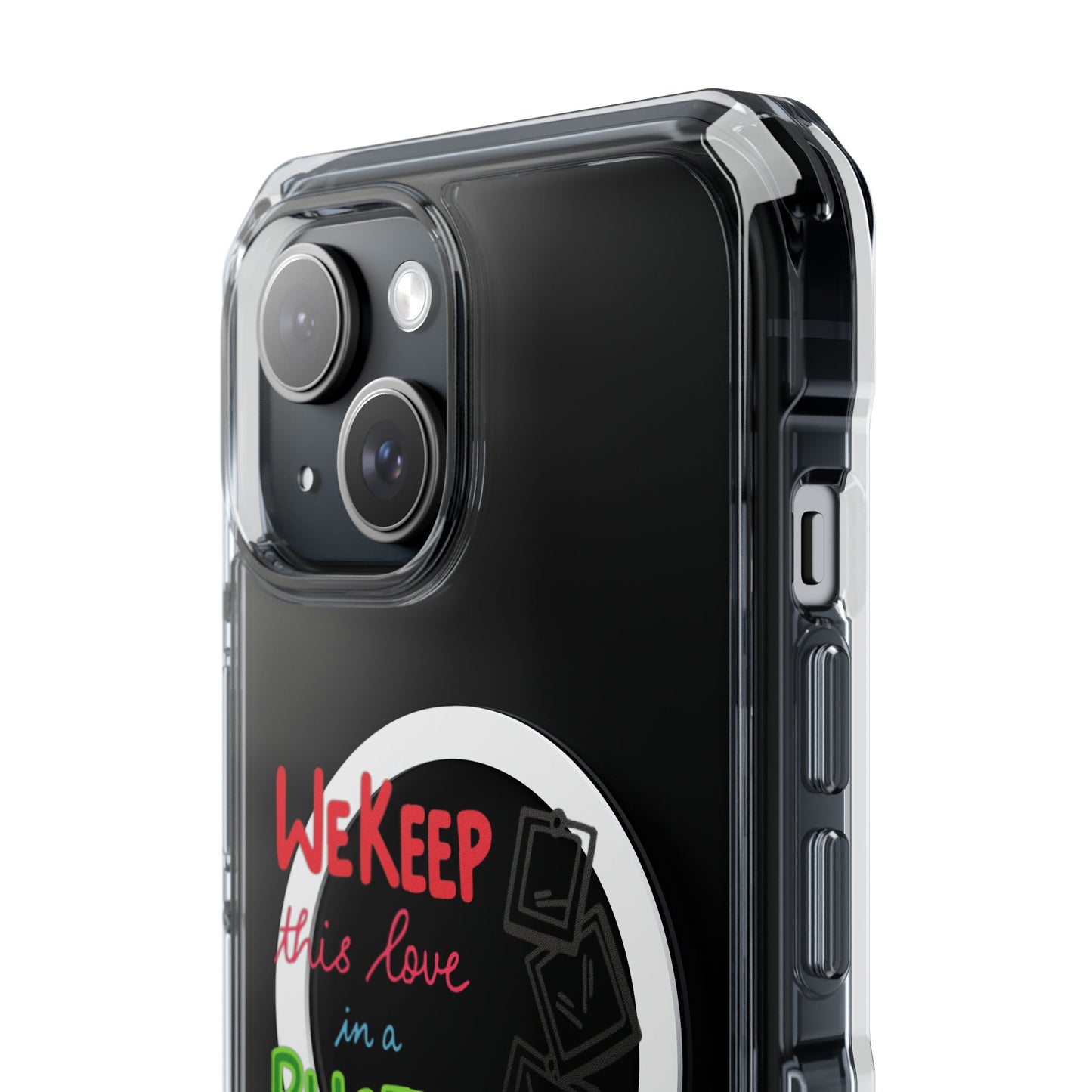 White Paw Print Magnetic Clear Impact Case
