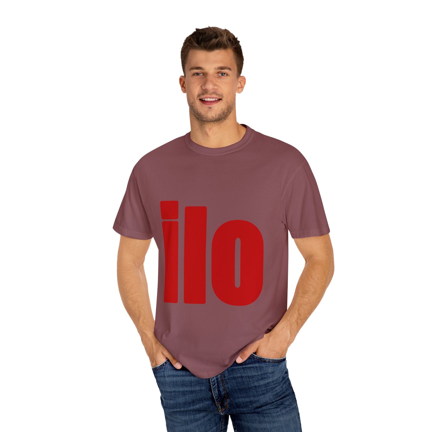 ILO Bold Red Block Unisex Dyed T-shirt