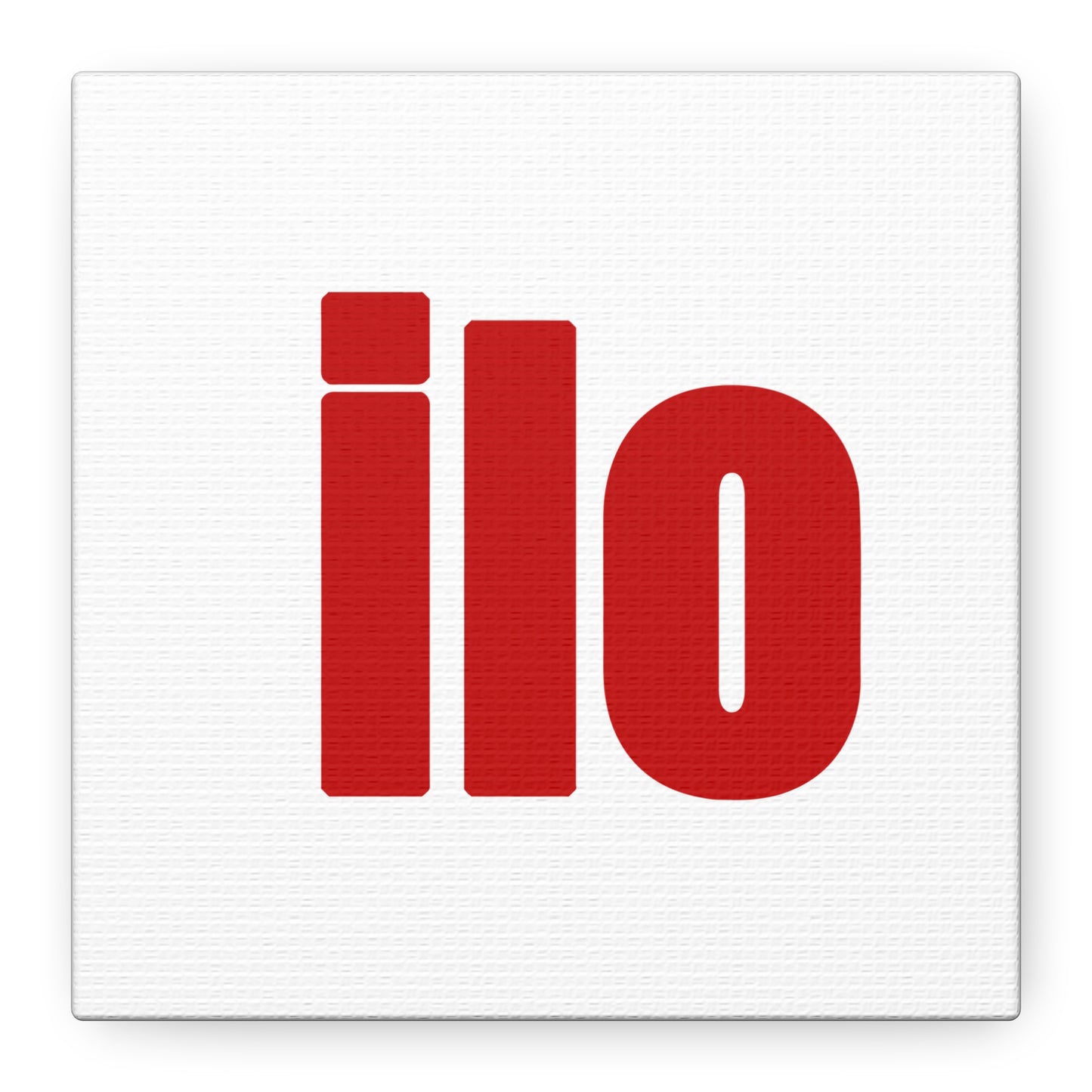 ILO Bold Red Block Matte Canvas