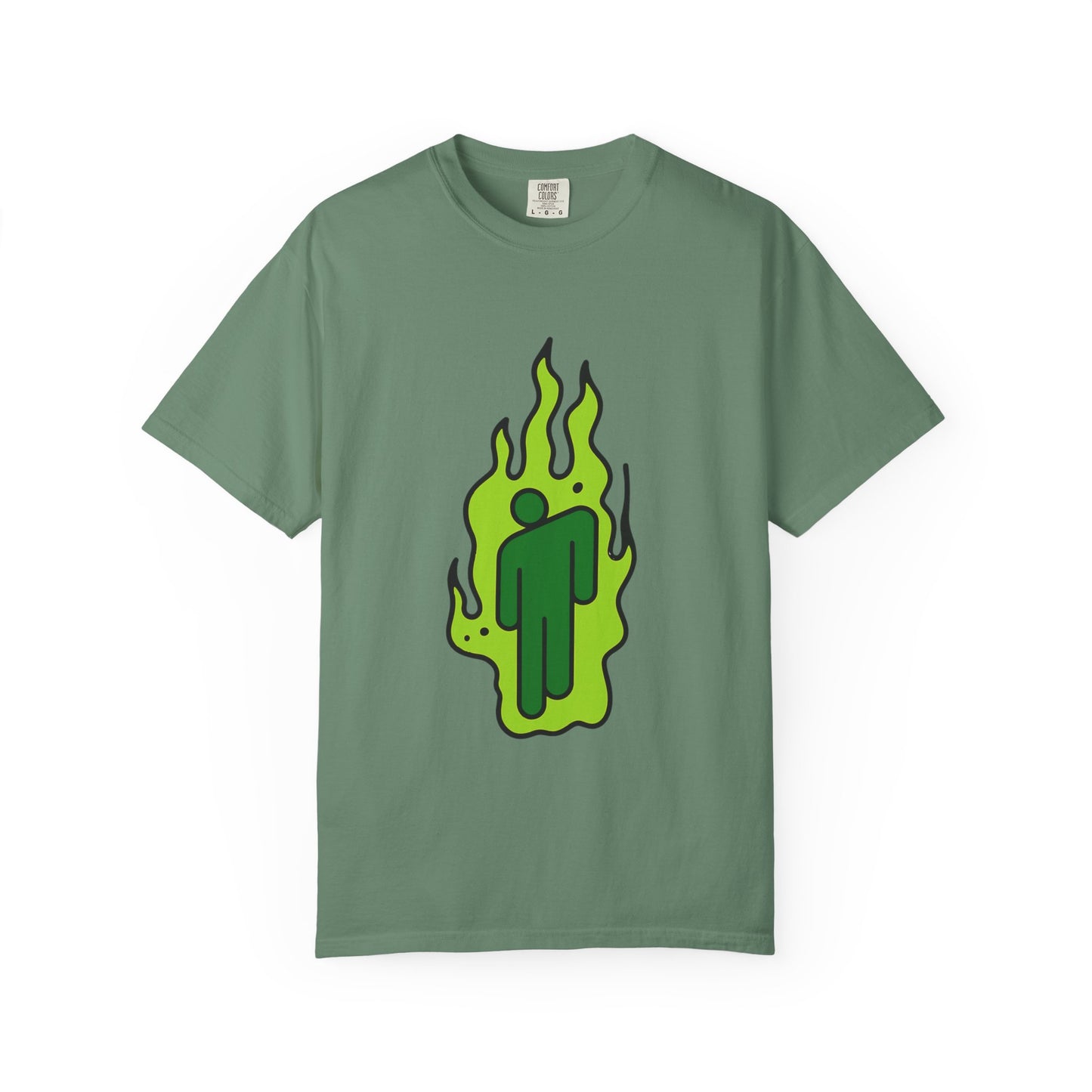 Green Flame Icon Unisex Dyed T-shirt