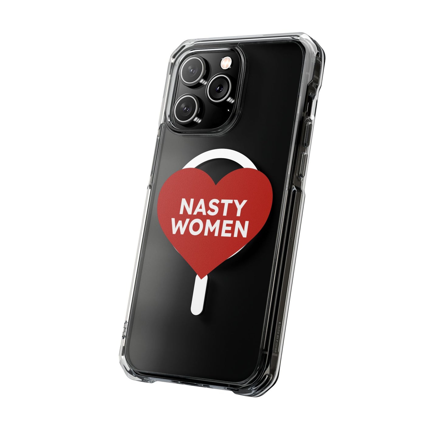 Nasty Women Heart Magnetic Clear Impact cases