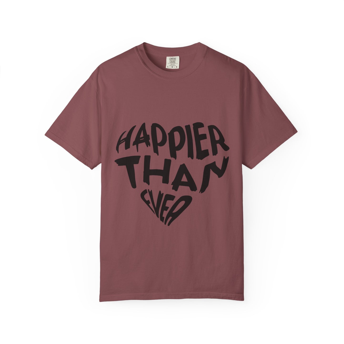 Happier Heart Lettering Unisex Dyed T-shirt