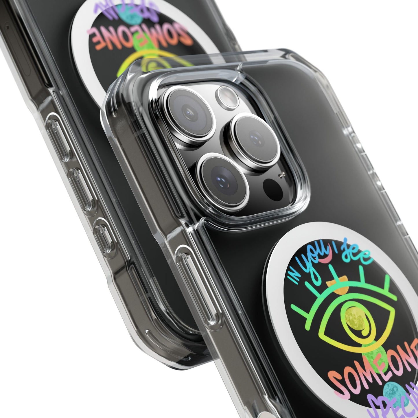 Rainbow Lunar Phases Magnetic Clear Impact case