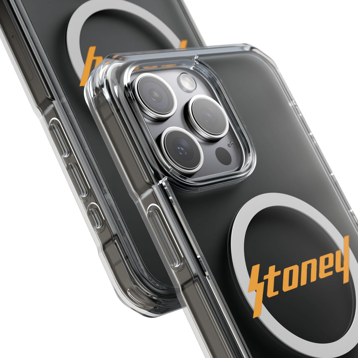 Orange Lightning Text Logo Magnetic Impact Case