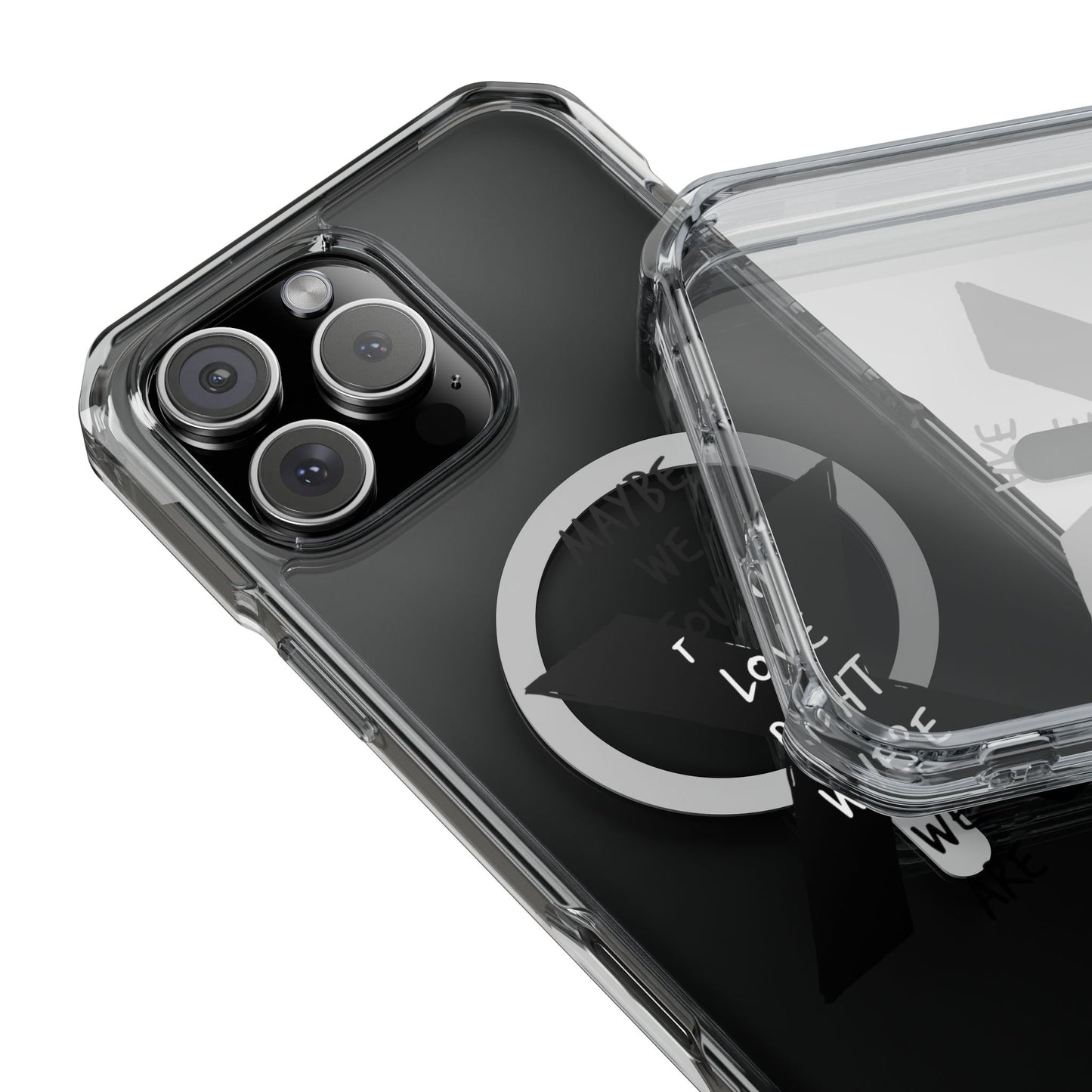 Abstract Paw and Brush Stroke Magnetic Clear Impact Case