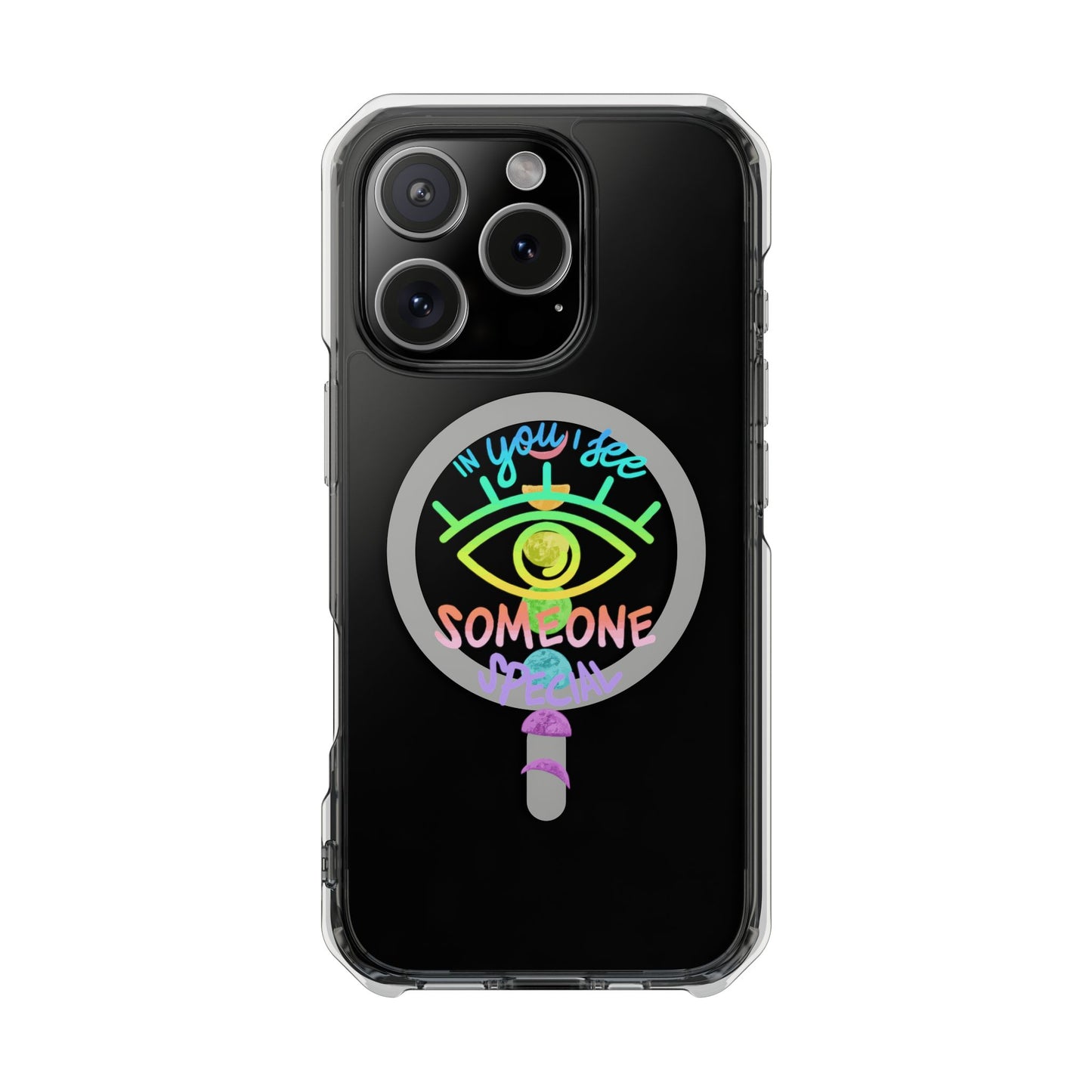 Rainbow Lunar Phases Magnetic Clear Impact case