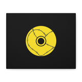 Minimalist Black Disc Outline Canvas