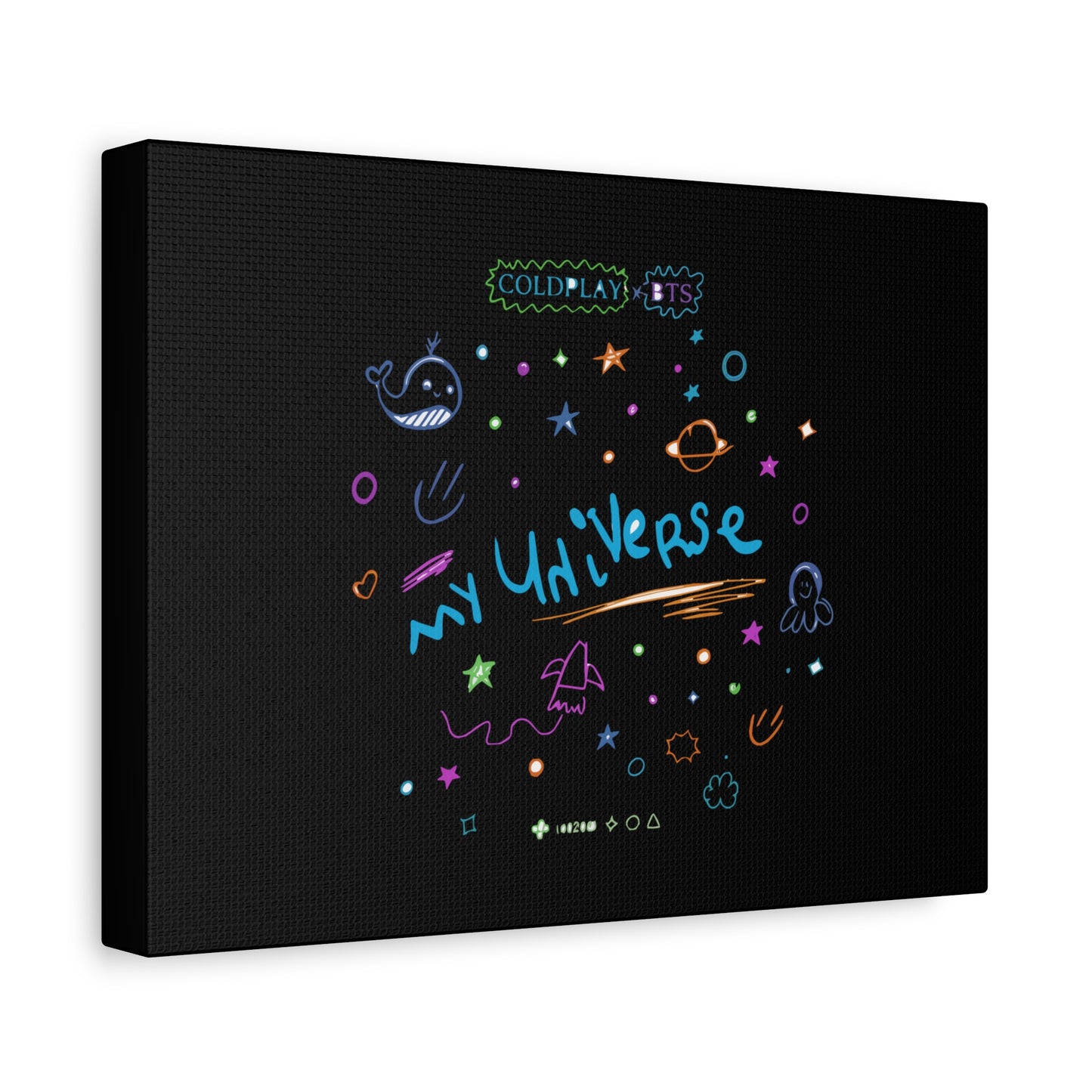 Neon Space Doodles Canvas