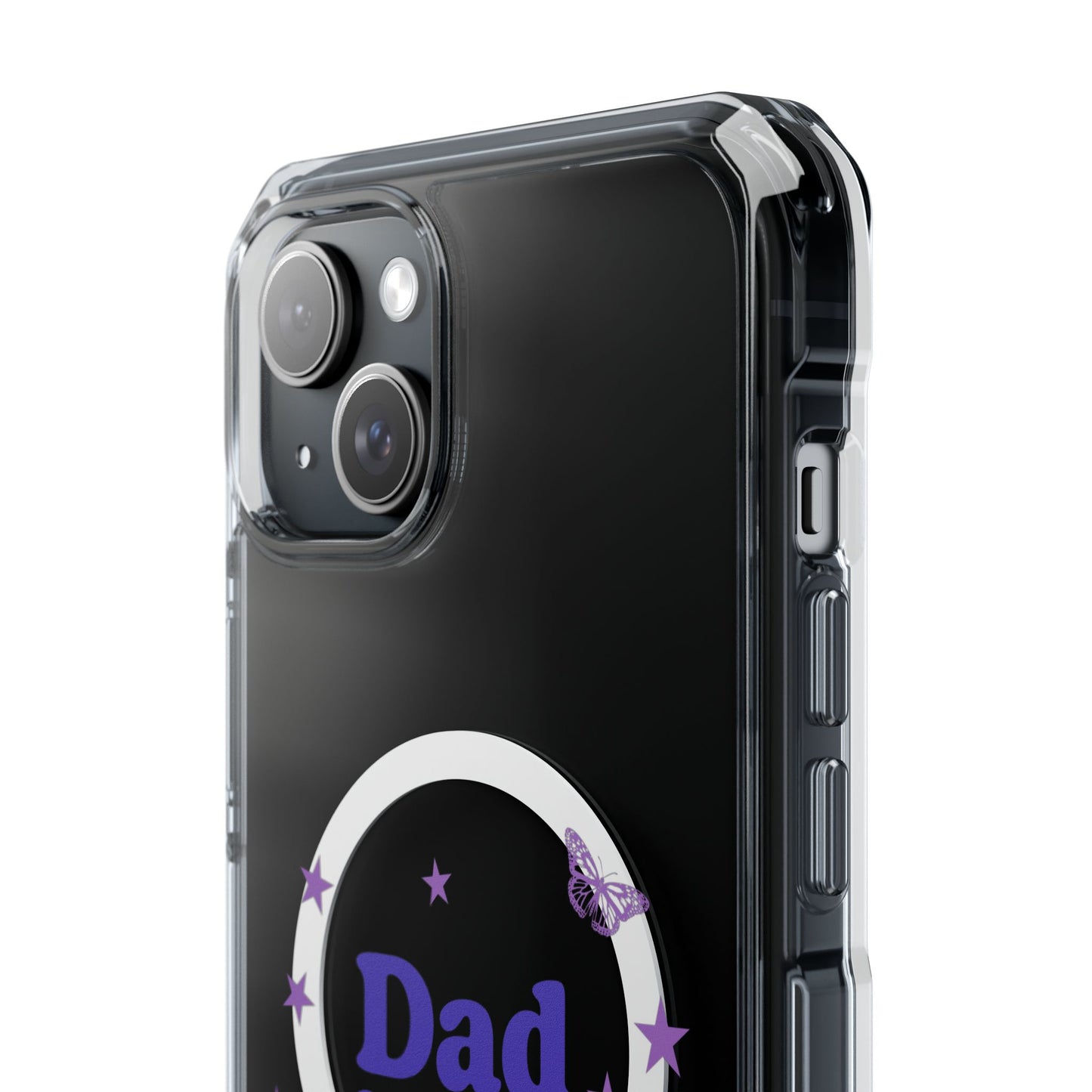 Dad Idea Right! Star & Butterfly Magnetic Clear Impact Case