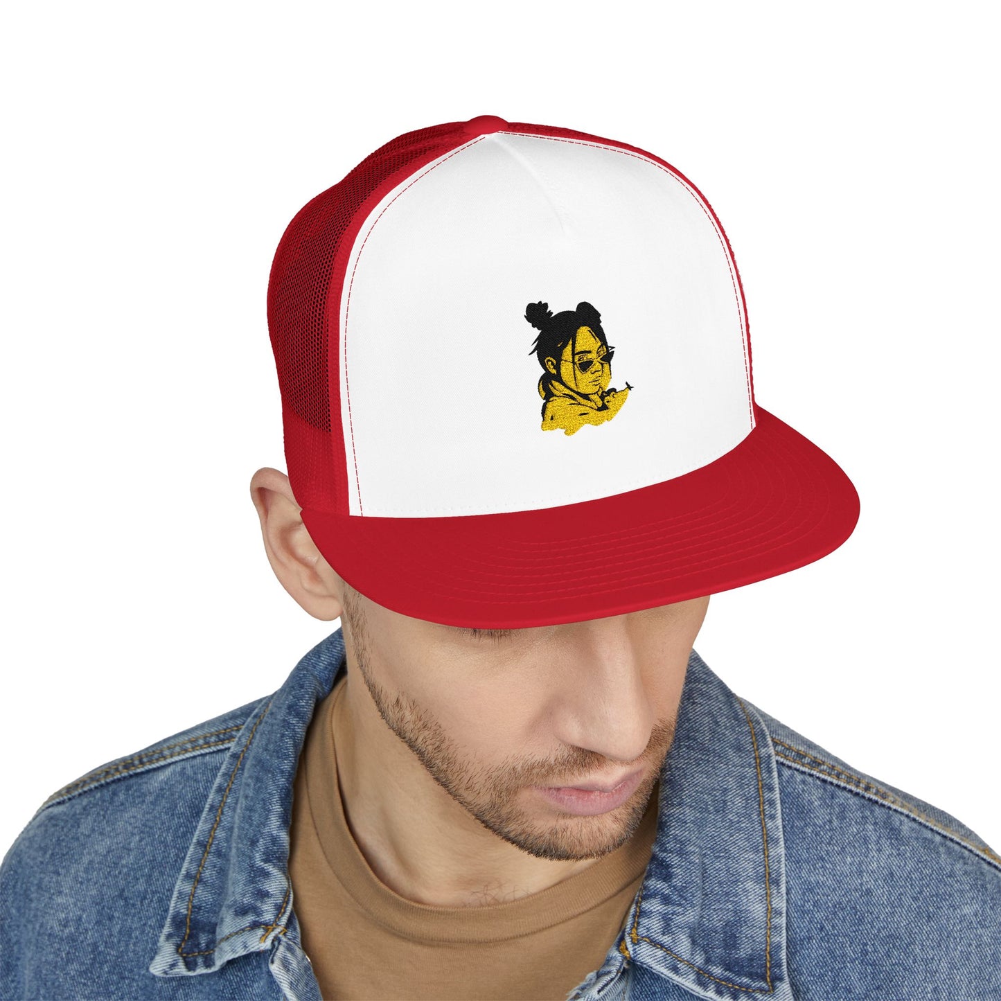 Neon Mood Portrait Trucker Cap