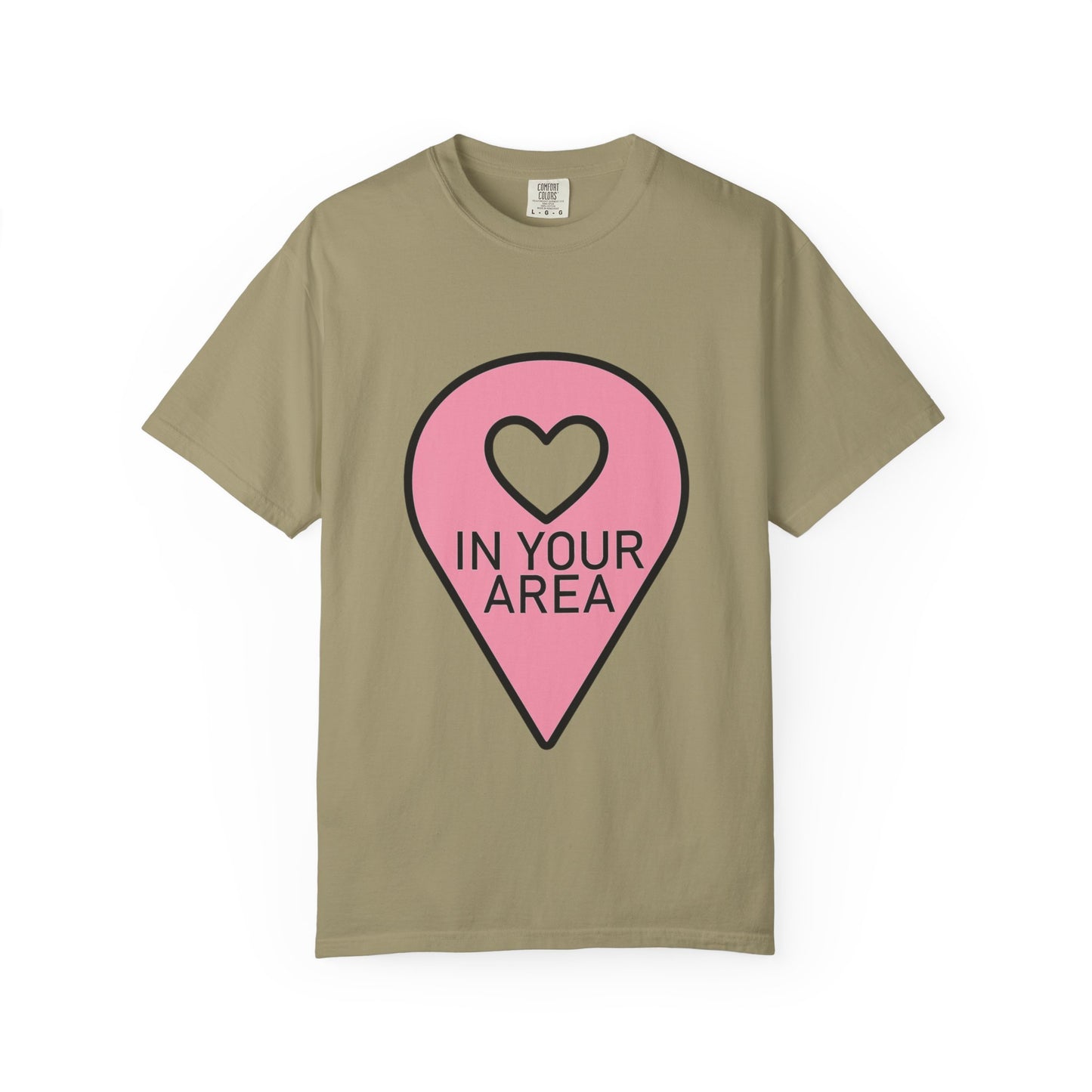 In Your Area Pin Marker – Dyed T-shirt