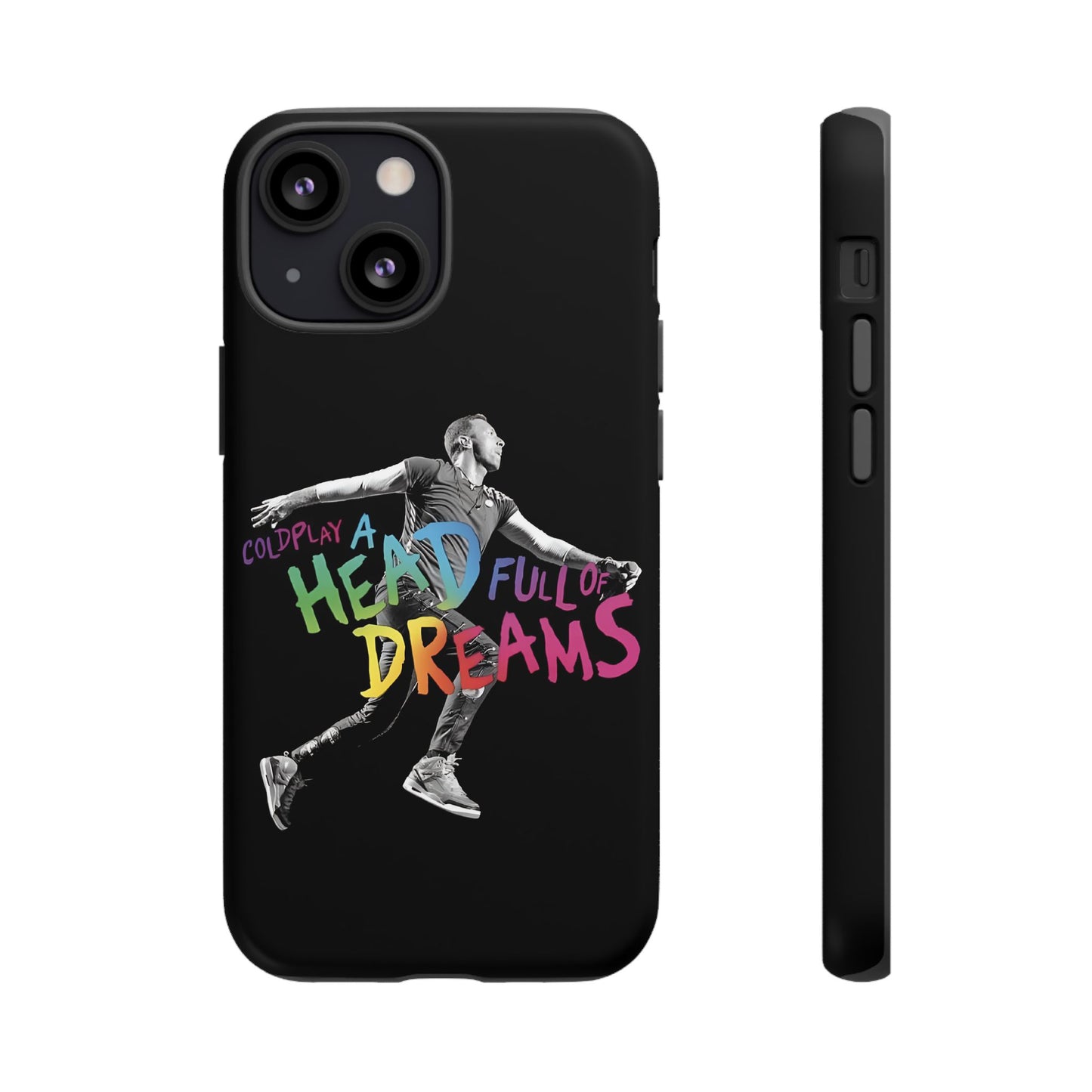 Premium Tough Case for iPhone 12 to 16 Pro Max Showcasing Coldplay A Head Full of Dreams Chris