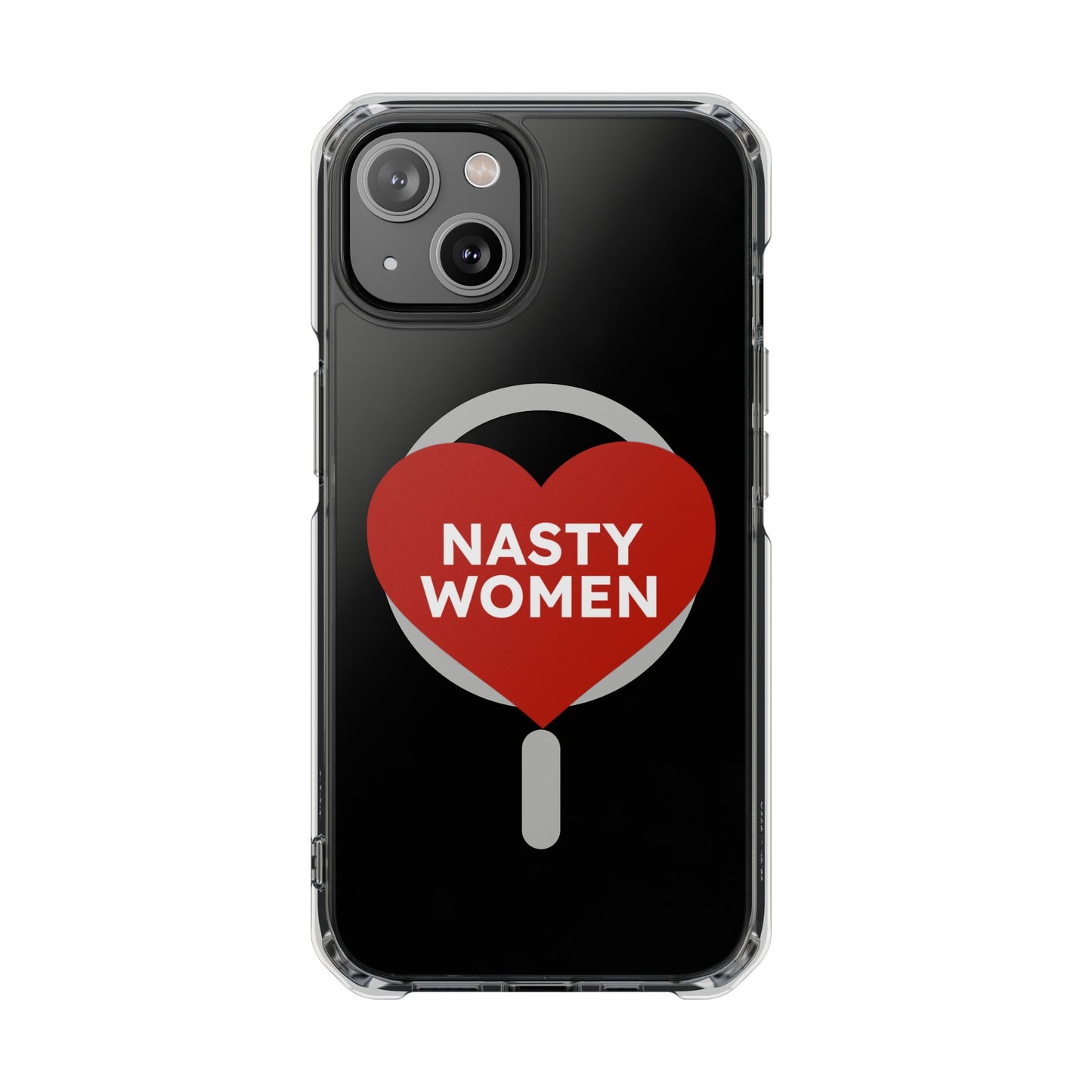 Nasty Women Heart Magnetic Clear Impact cases