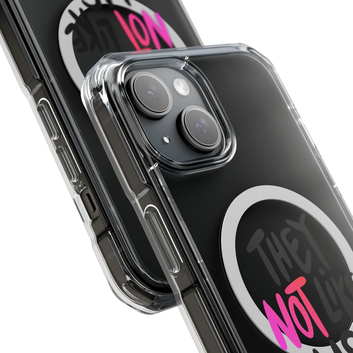 Bold “NOT” Statement Magnetic Clear Impact case