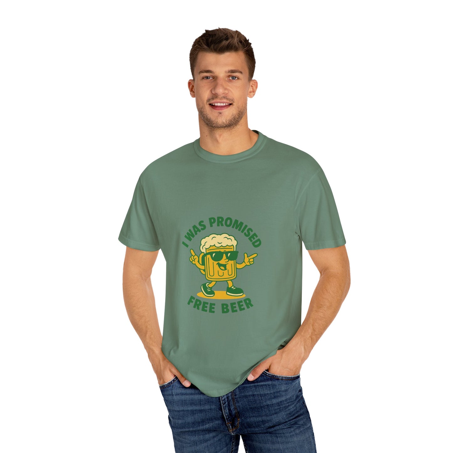 Unisex Garment-Dyed T-shirt – Snazzy Free Beer Edition