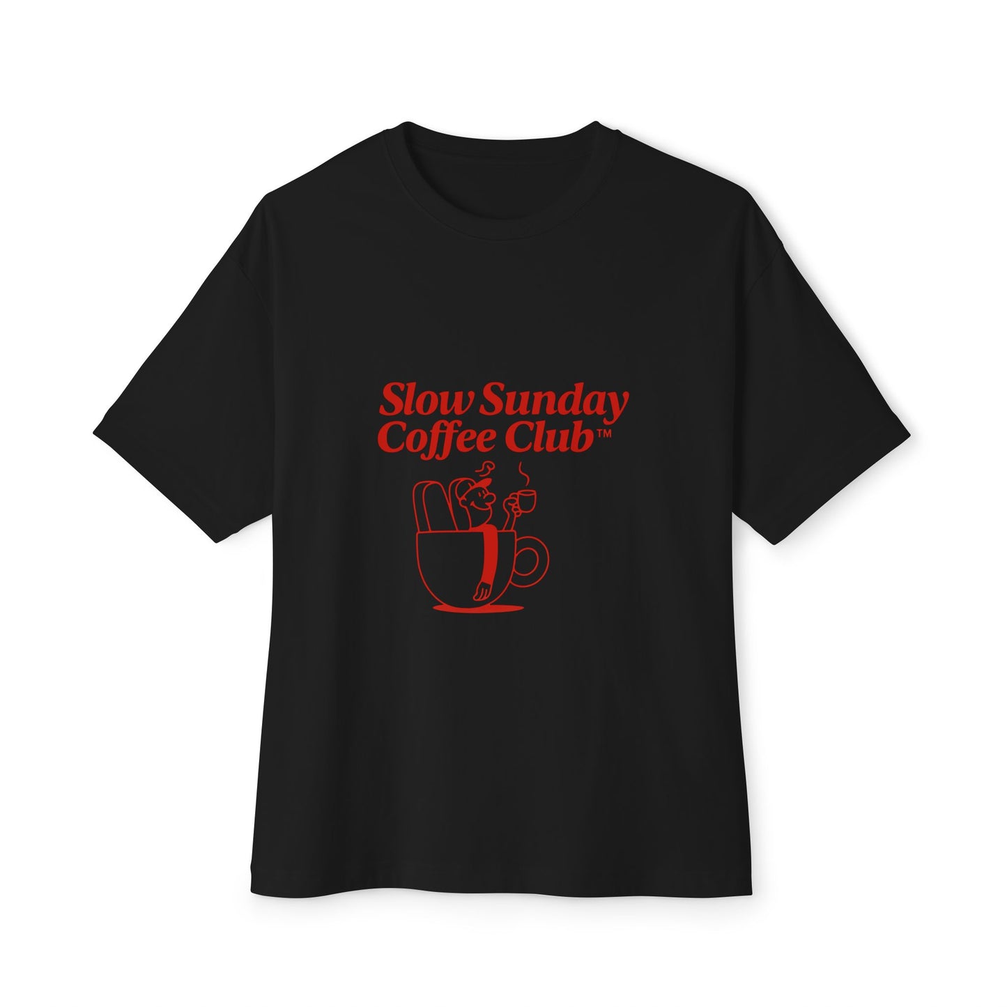 Unisex Oversized Tee – Snazzy Coffe Club Edition